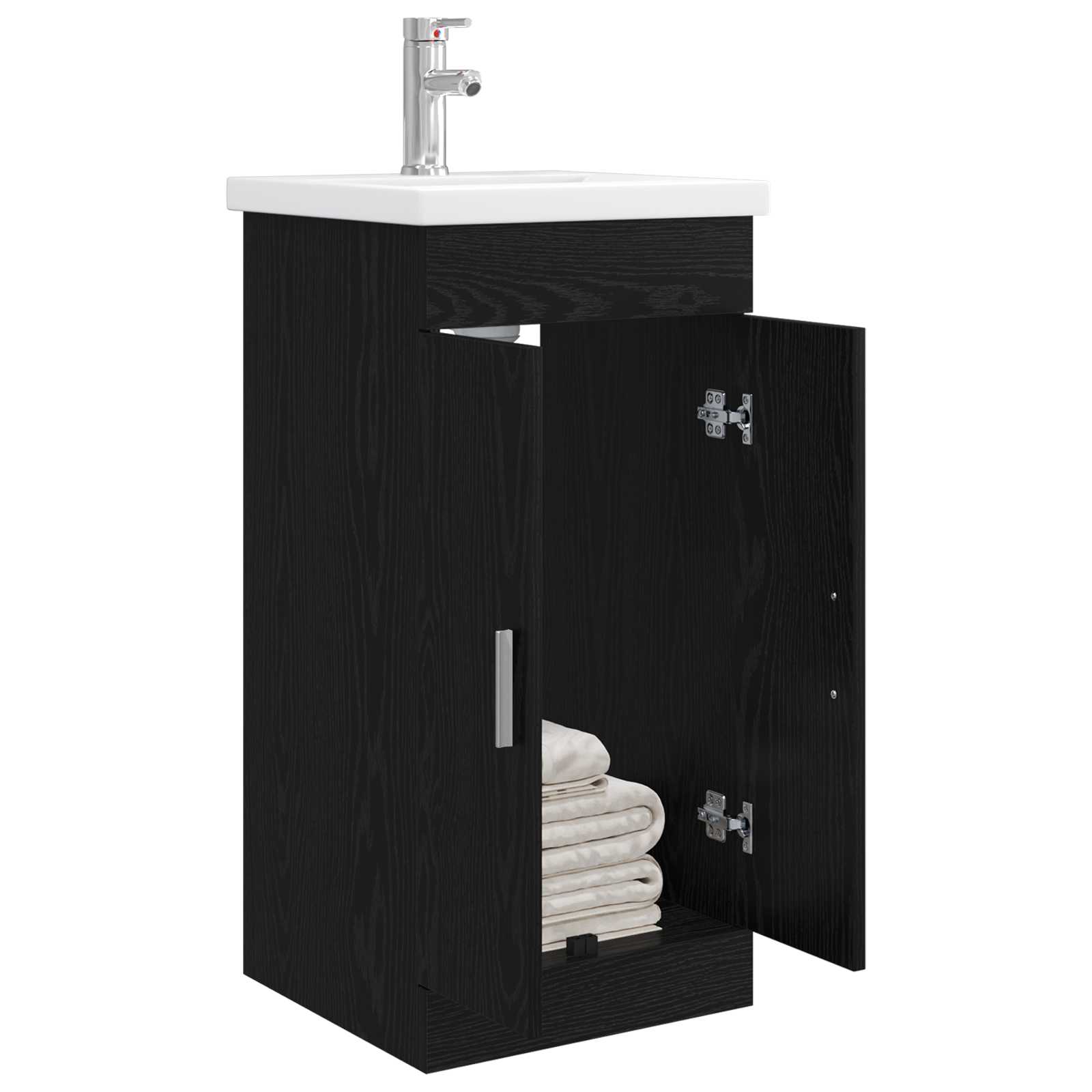 Kupaonski umivaonik s sudoperom Crni hrast 42 x 40 x 84,5 cm