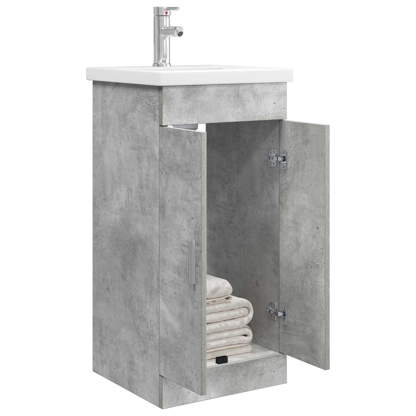 Kupaonski umivaonik s sudoperom Betonska siva 42 x 40 x 84,5 cm