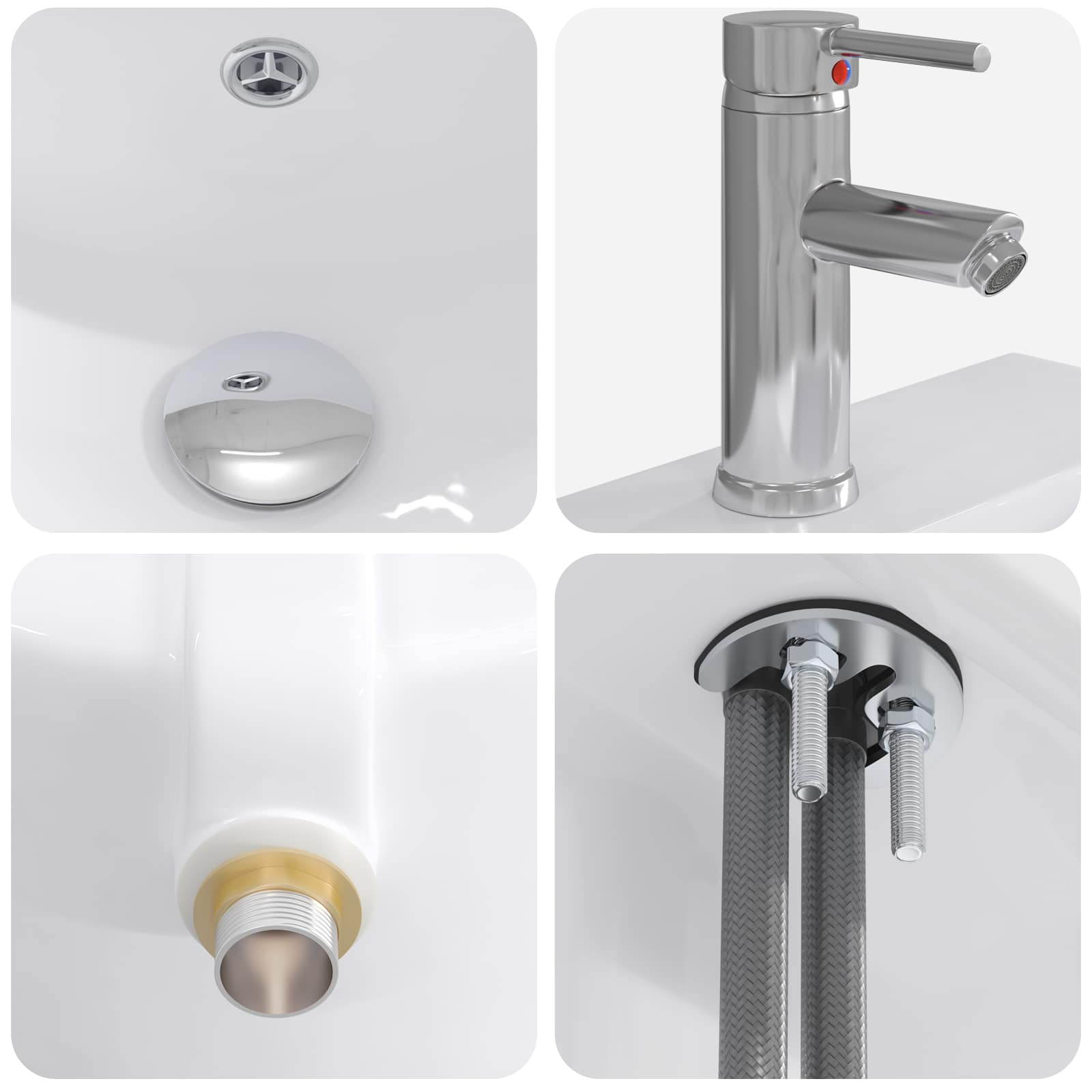 Kupaonski umivaonik s sudoperom Dimljeni hrast