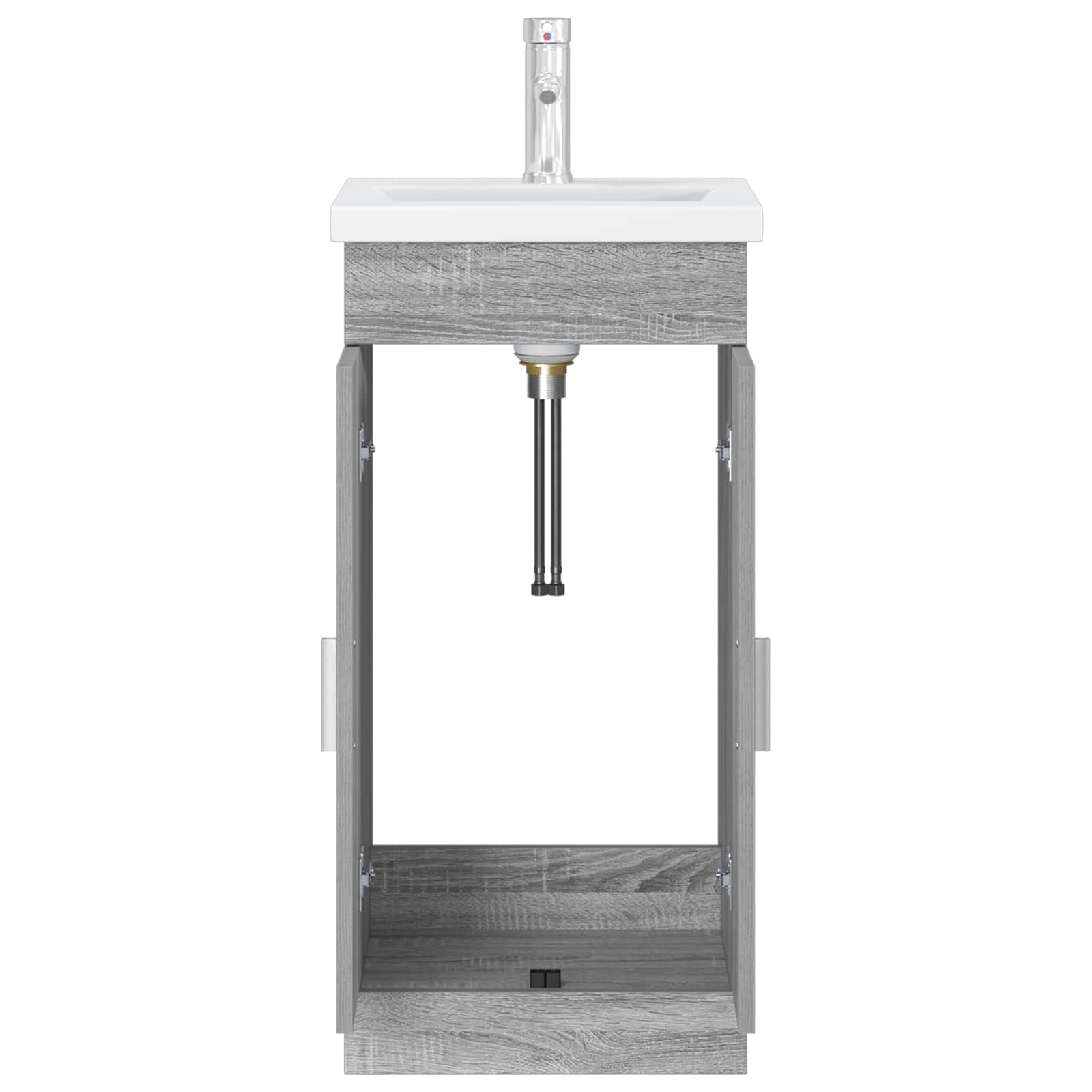 Kupaonski umivaonik s sudoperom Siva Sonoma 42 x 40 x 84,5 cm