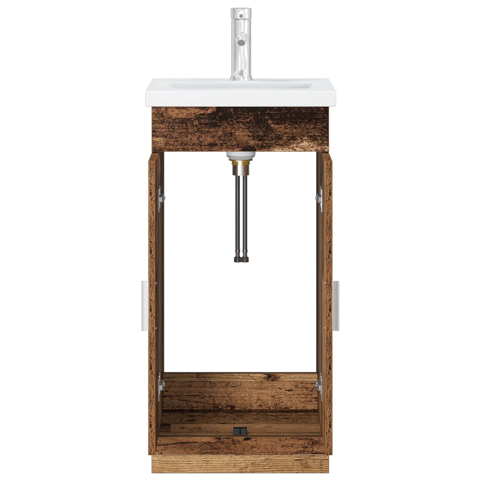 Kupaonski umivaonik s sudoperom Staro drvo 42 x 40 x 84,5 cm