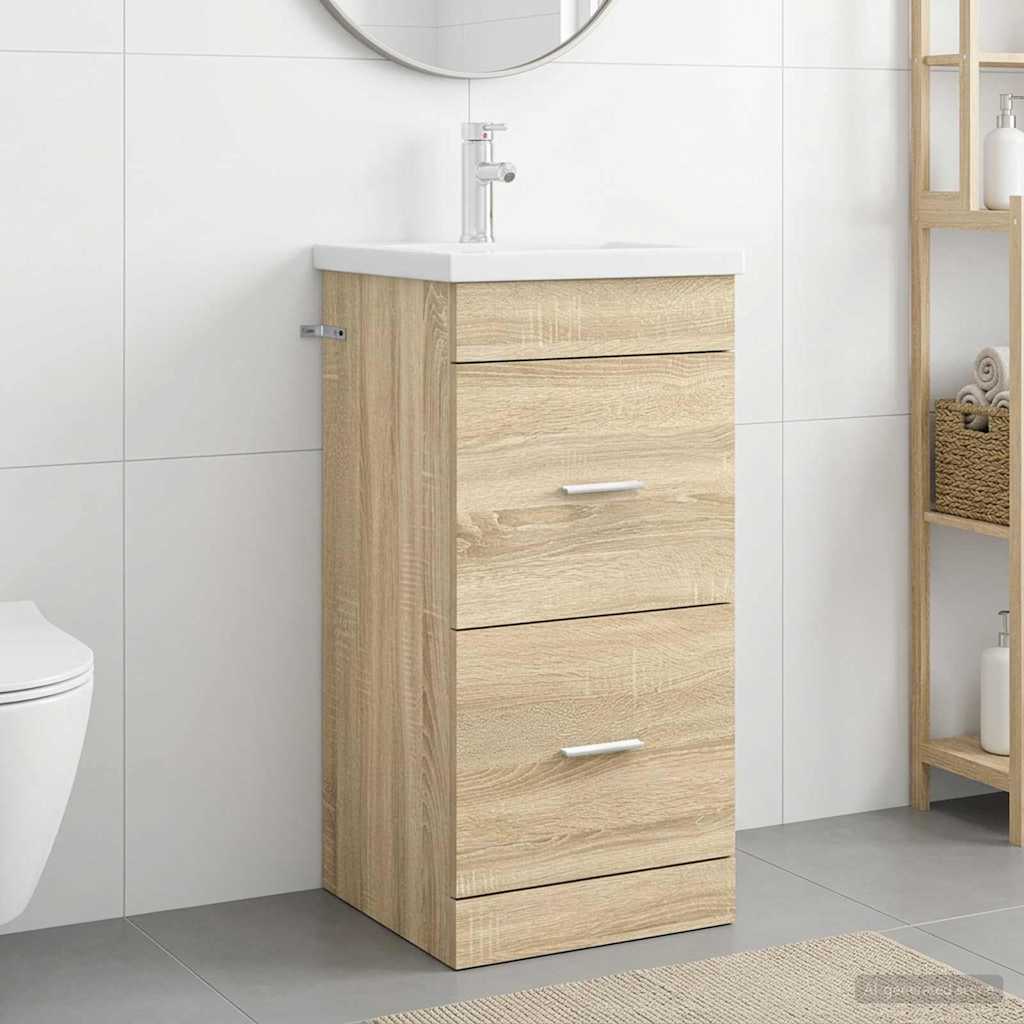 Kupaonski umivaonik s sudoperom Hrast sonoma 42 x 40 x 84,5 cm