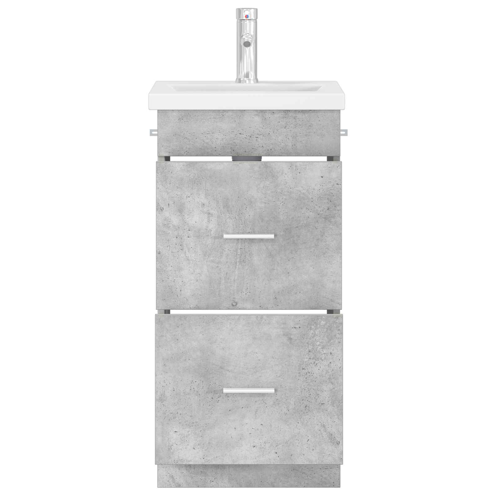 Kupaonski umivaonik s sudoperom Betonska siva 42 x 40 x 84,5 cm