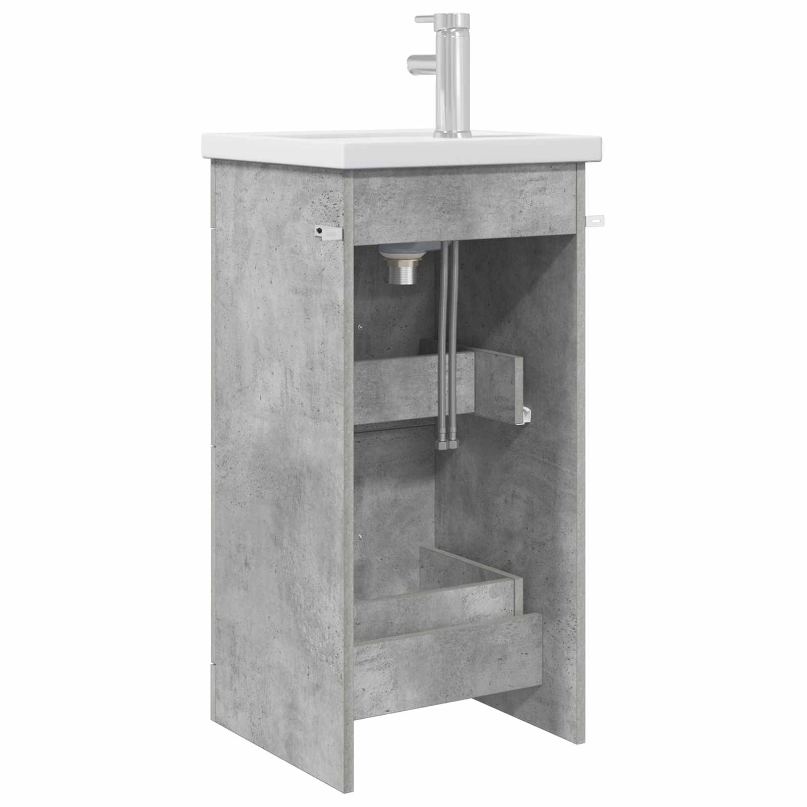 Kupaonski umivaonik s sudoperom Betonska siva 42 x 40 x 84,5 cm