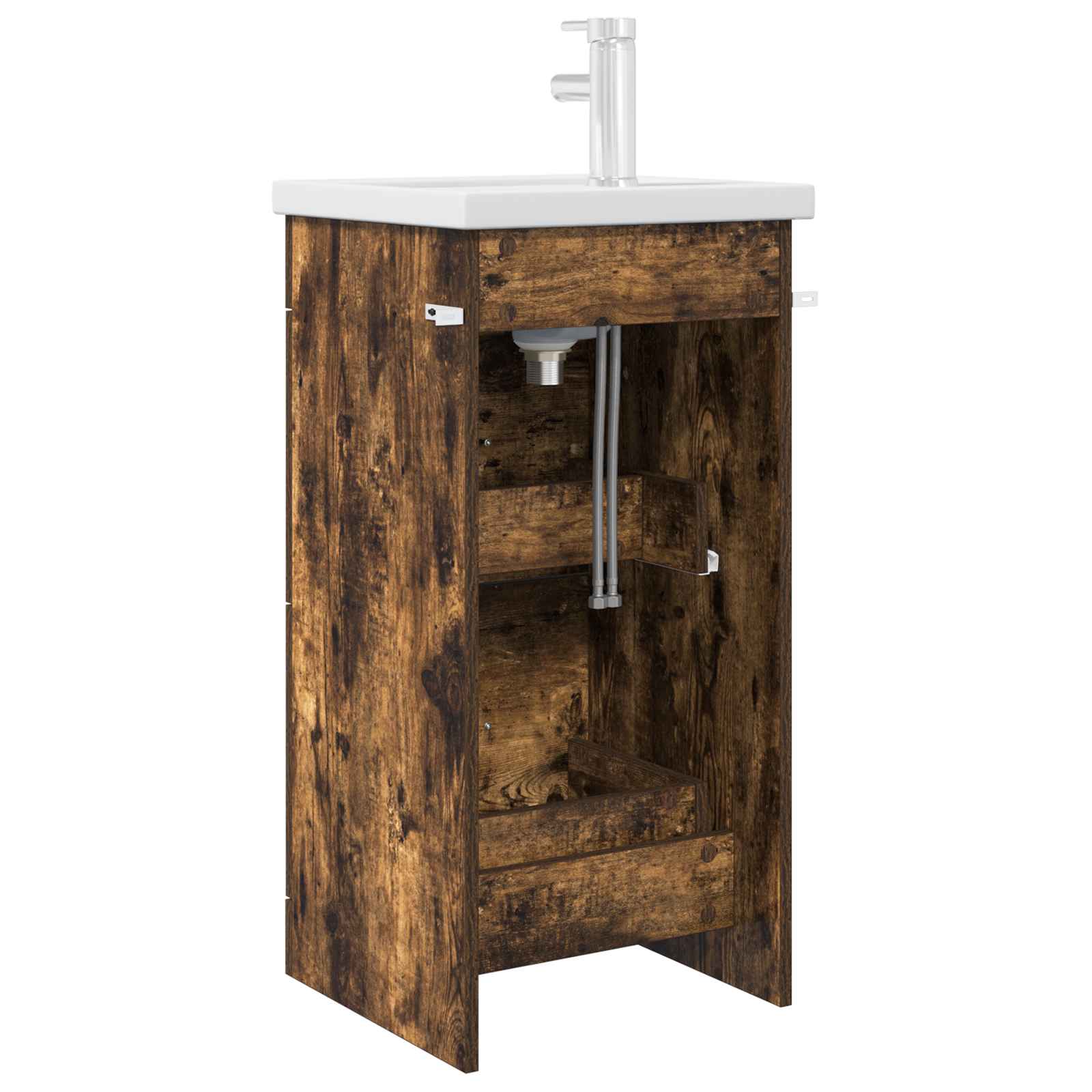 Kupaonski umivaonik s sudoperom Dimljeni hrast