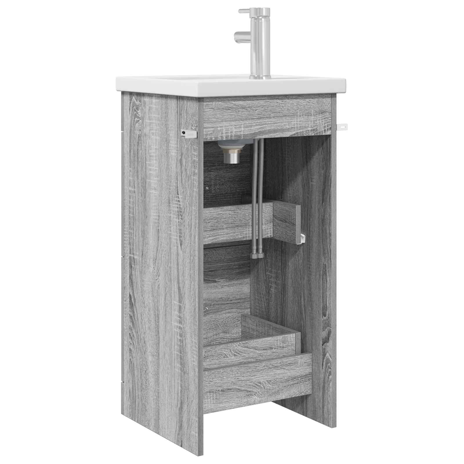 Kupaonski umivaonik s sudoperom Siva Sonoma 42 x 40 x 84,5 cm