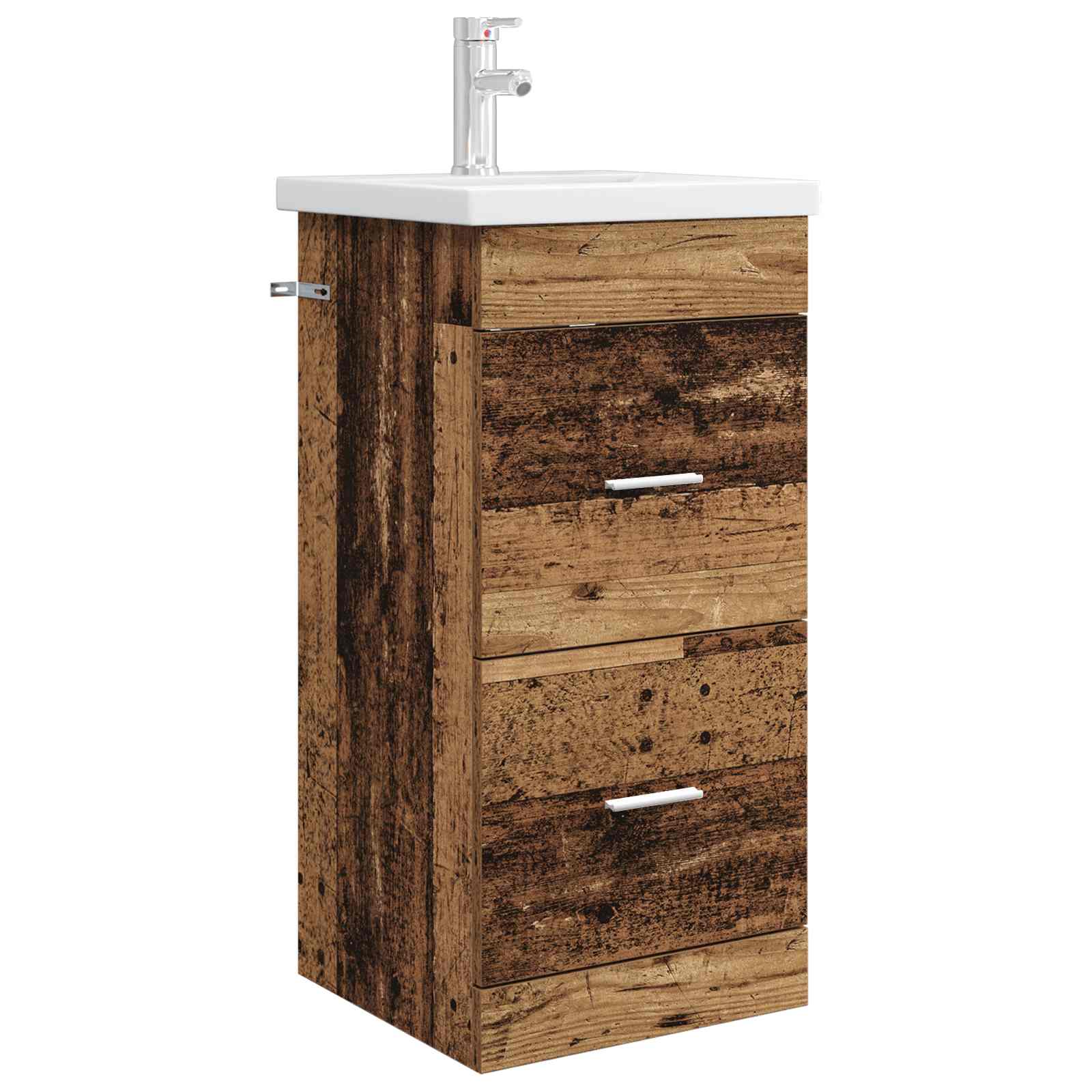 Kupaonski umivaonik s sudoperom Staro drvo 42 x 40 x 84,5 cm