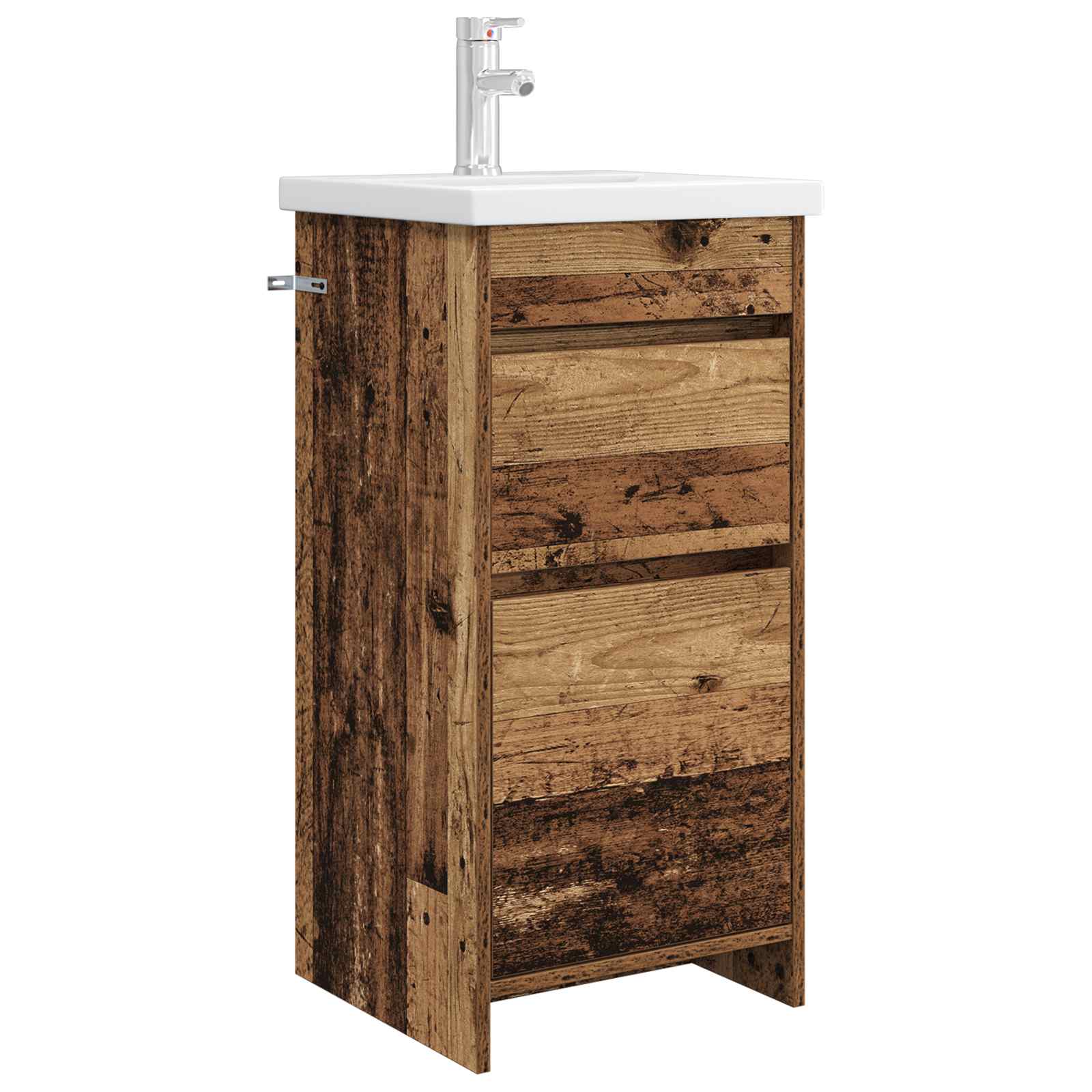 Kupaonski umivaonik s sudoperom Staro drvo 42 x 40 x 84,5 cm