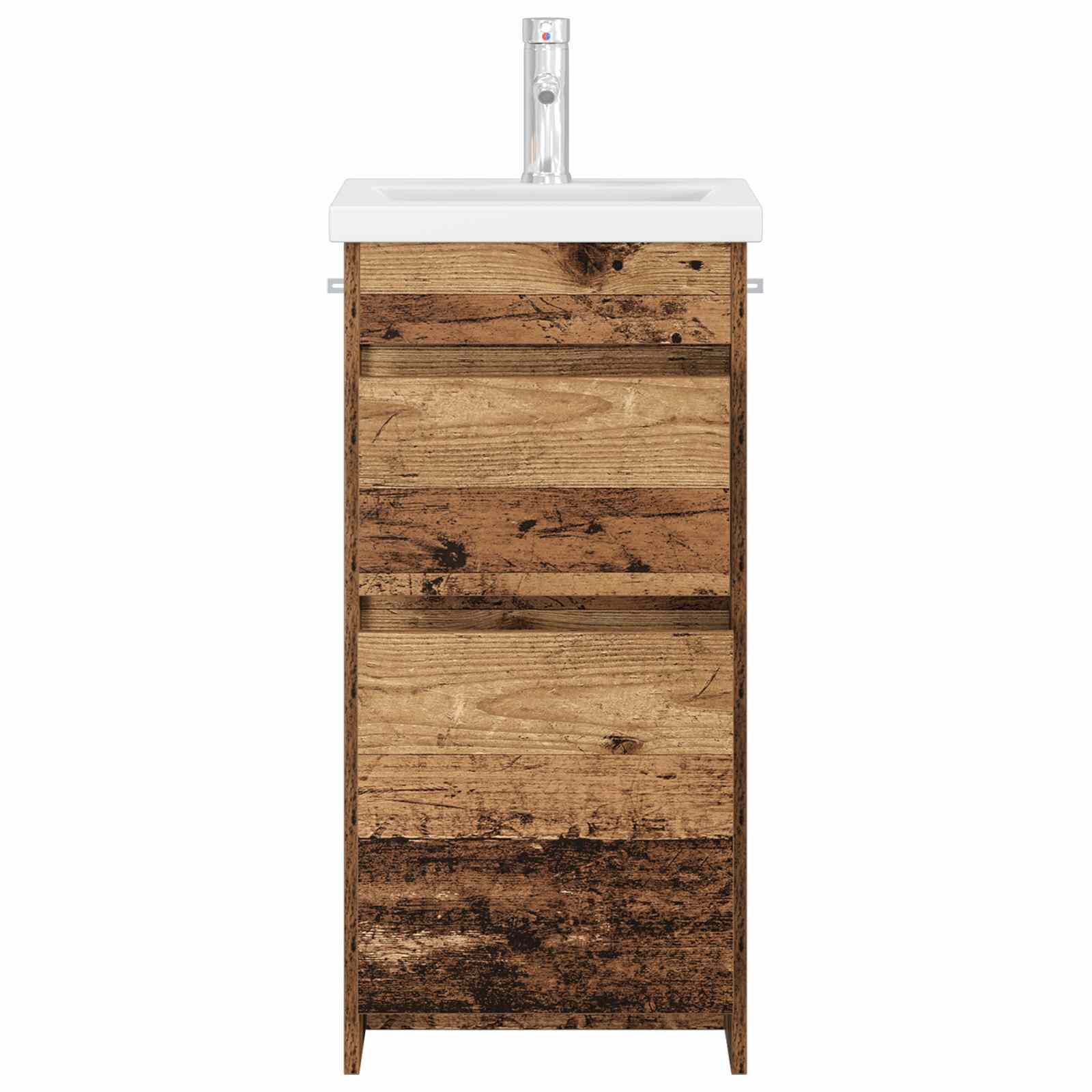 Kupaonski umivaonik s sudoperom Staro drvo 42 x 40 x 84,5 cm
