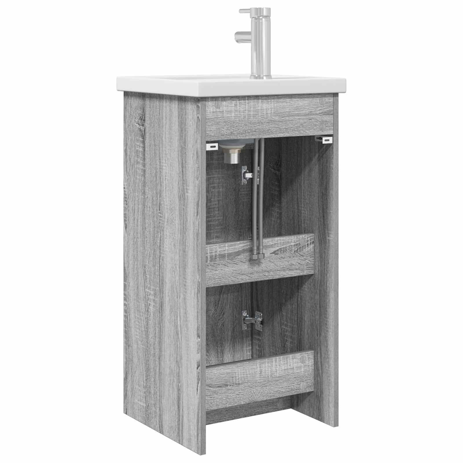Kupaonski umivaonik s sudoperom Siva Sonoma 42 x 40 x 84,5 cm