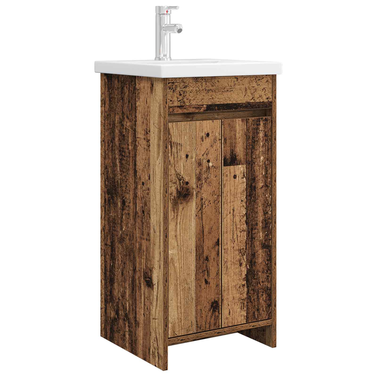 Kupaonski umivaonik s sudoperom Staro drvo 42 x 40 x 84,5 cm
