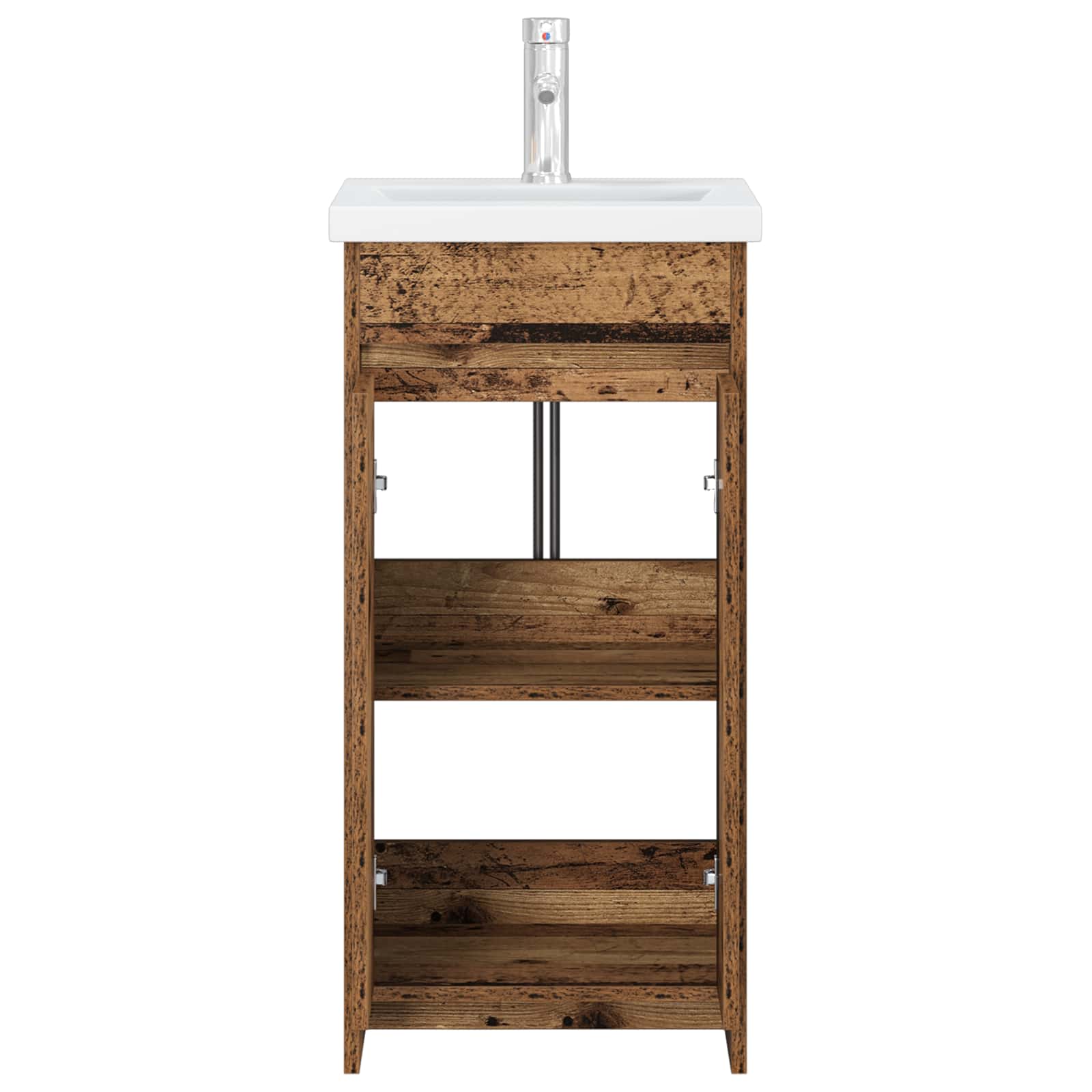 Kupaonski umivaonik s sudoperom Staro drvo 42 x 40 x 84,5 cm