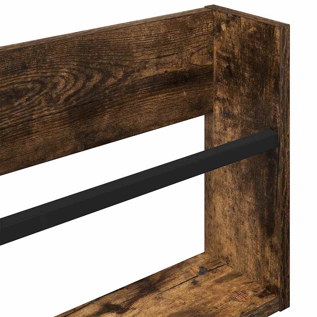 Polica za časopise Zidne 2 pcs Dimljeni hrast 60 x 12 x 30 cm