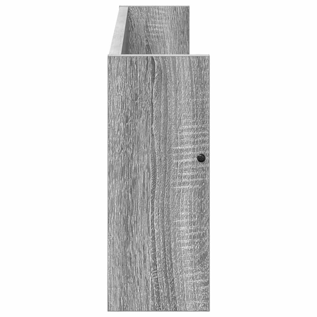 Polica za časopise s policom Zidne Siva Sonoma 80 x 12 x 30 cm