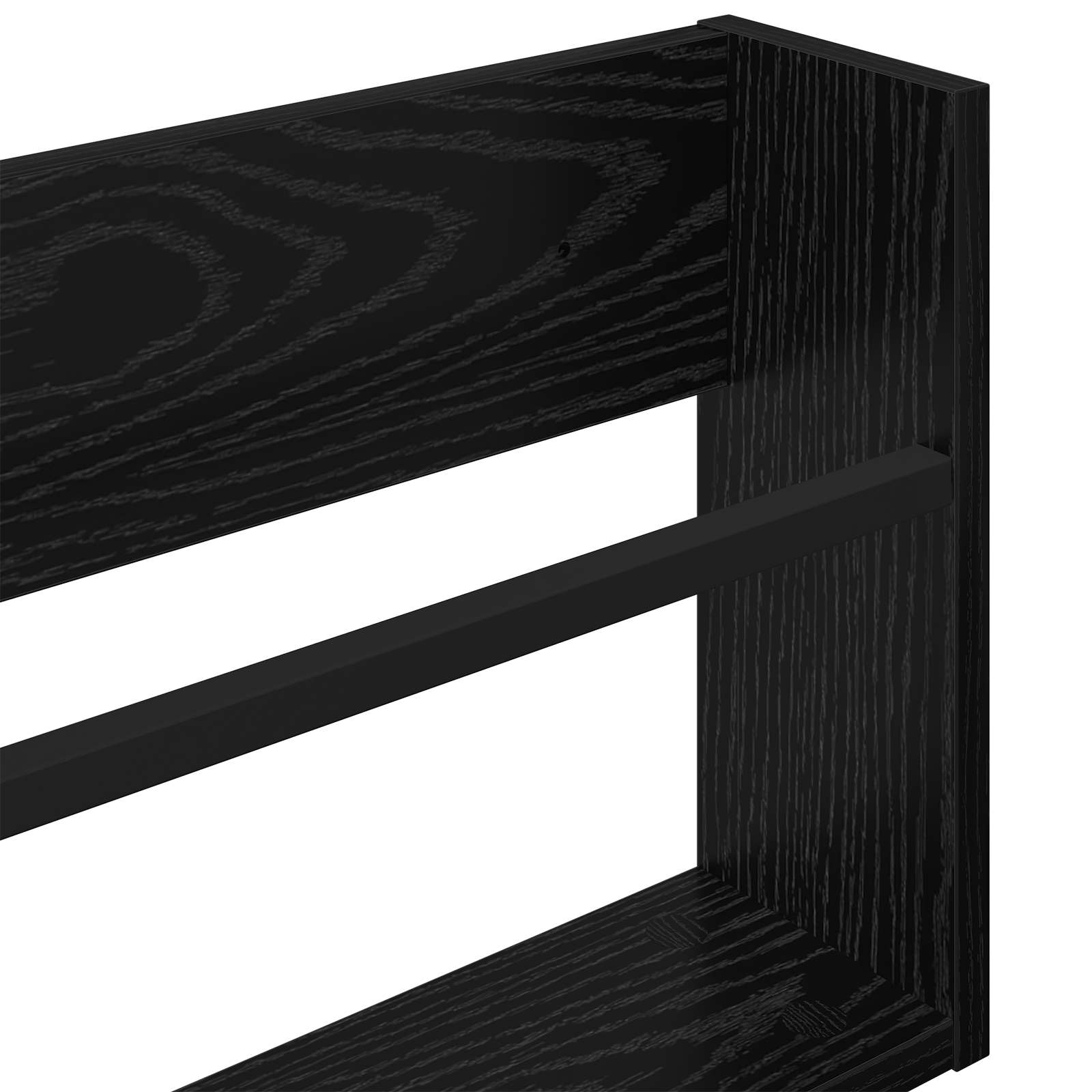Polica za časopise s policom 2 pcs Crni hrast 100 x 12 x 30 cm