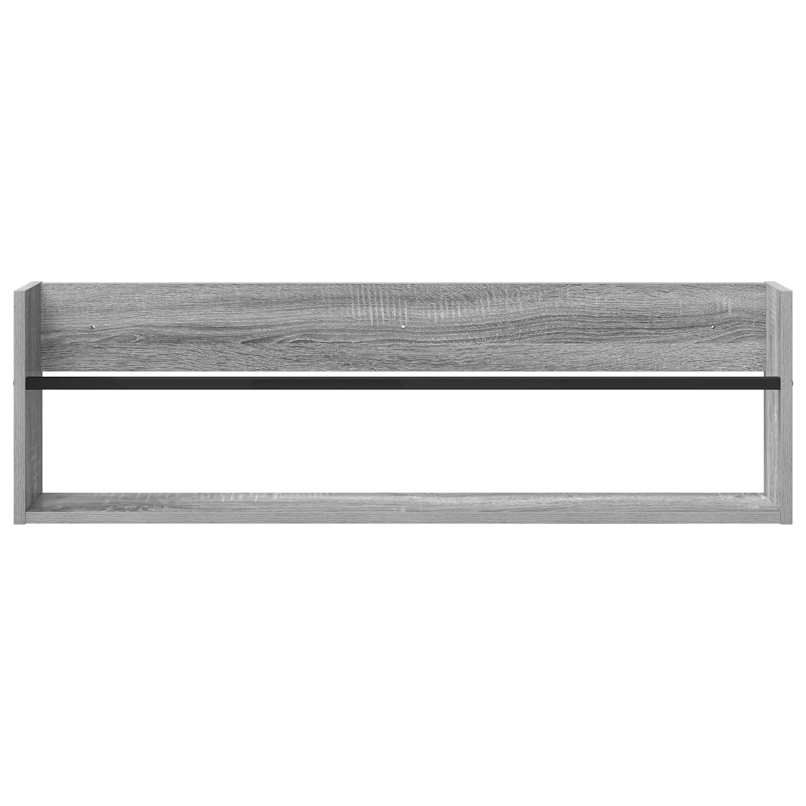 Polica za časopise s policom 2 pcs Siva Sonoma 100 x 12 x 30 cm