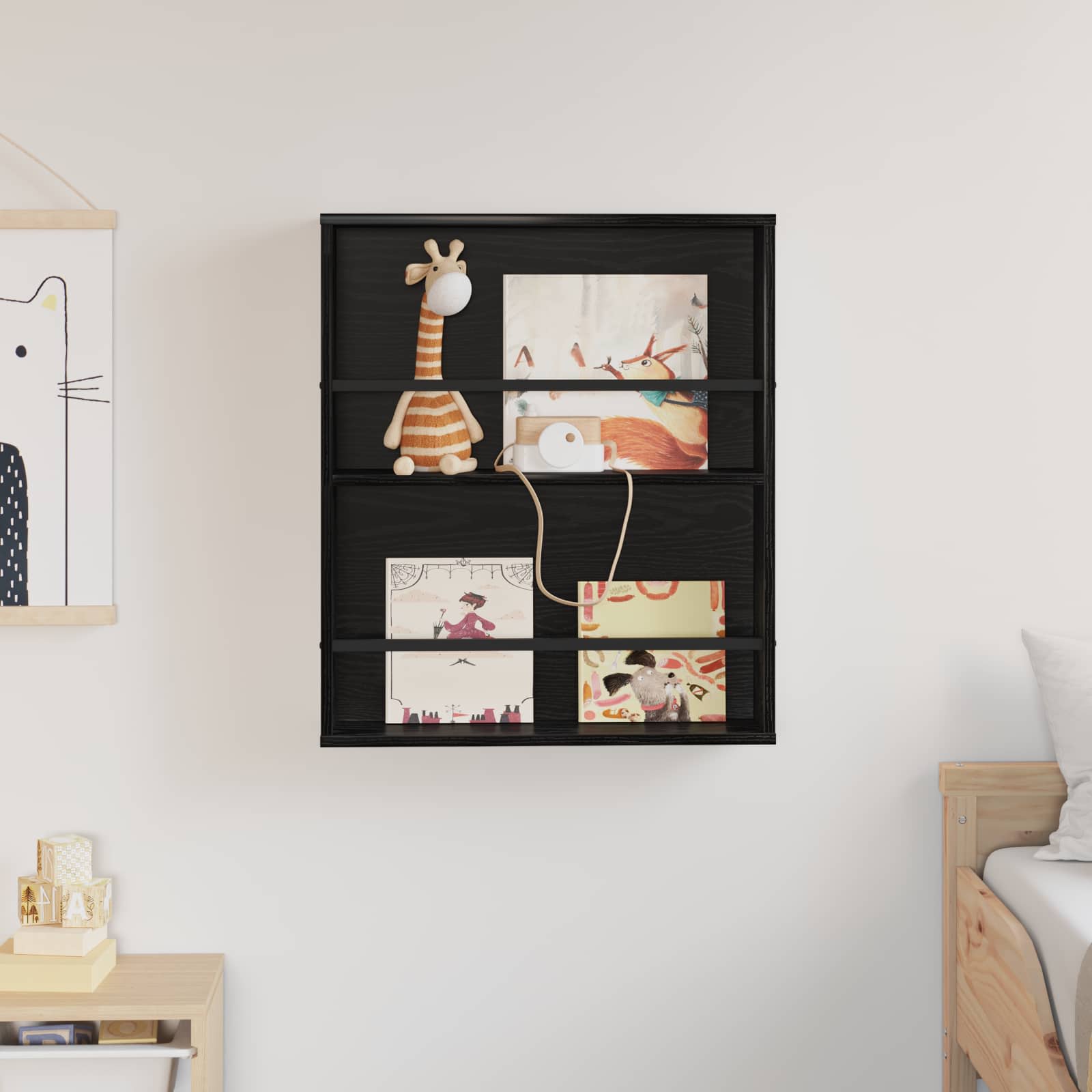 Polica za časopise Crni hrast 60 x 12 x 70 cm Konstruirano drvo
