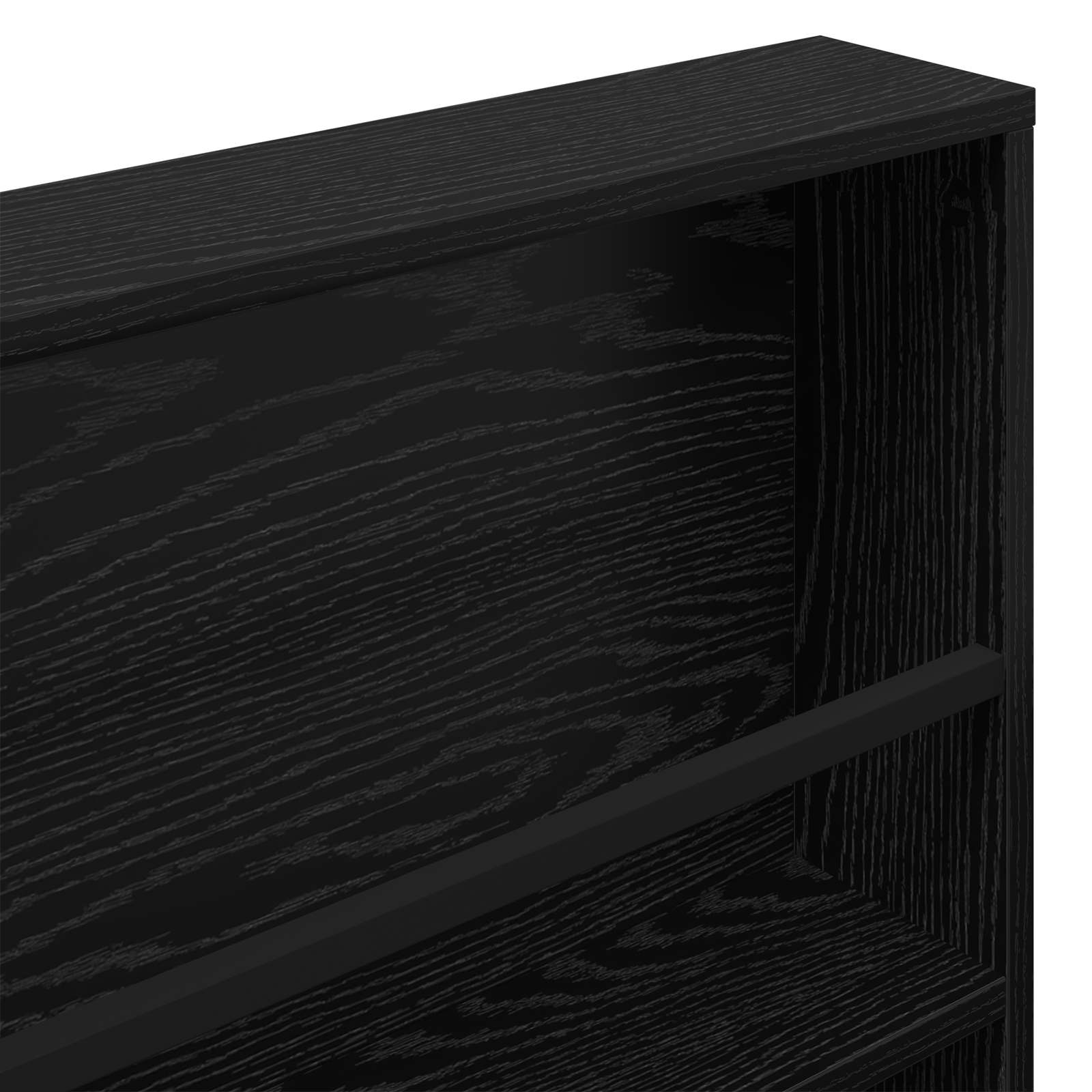 Polica za časopise s policom 2 pcs Crni hrast 60 x 12 x 70 cm