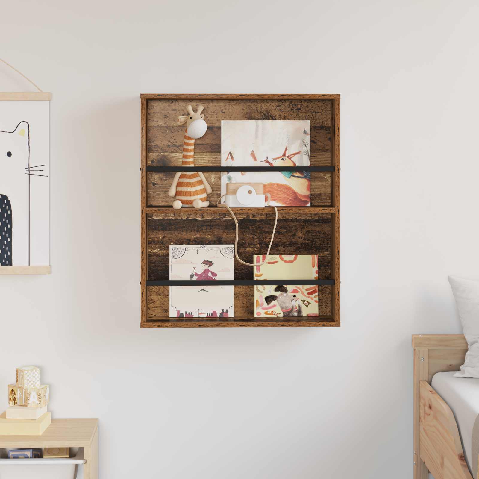 Polica za časopise Staro drvo 60 x 12 x 70 cm Konstruirano drvo