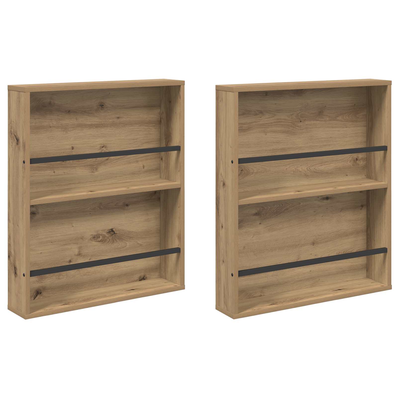 Polica za časopise Zidne 2 pcs Umjetnički hrast 60 x 12 x 70 cm
