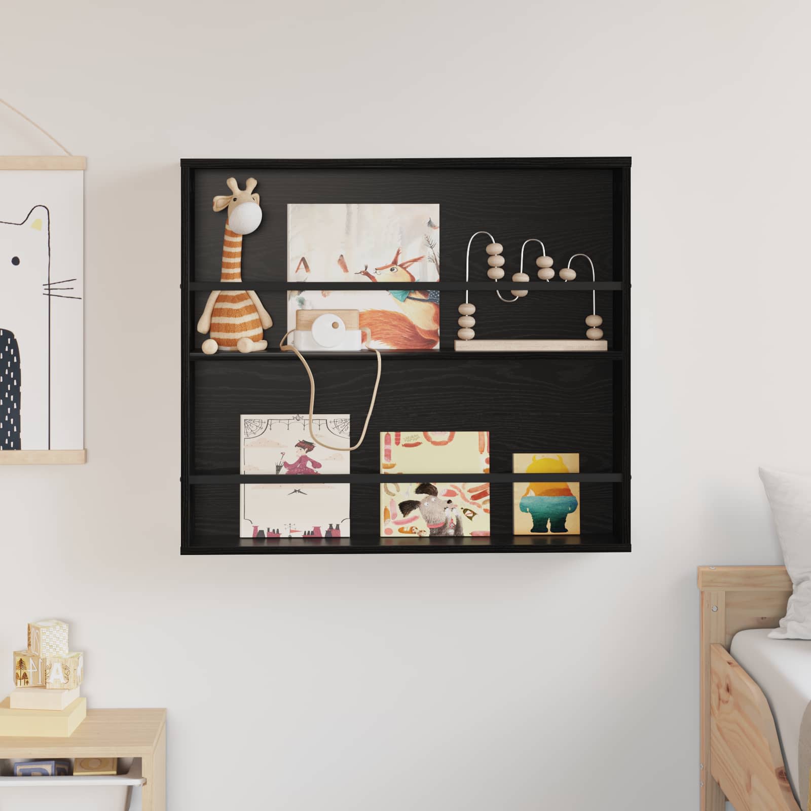 Polica za časopise Crni hrast 80 x 12 x 70 cm Konstruirano drvo