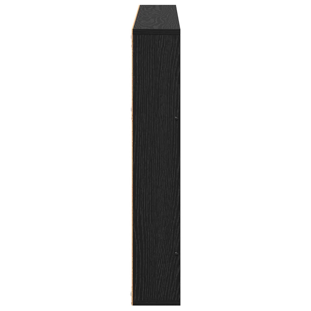 Polica za časopise s policom Zidne Crni hrast 100 x 12 x 70 cm