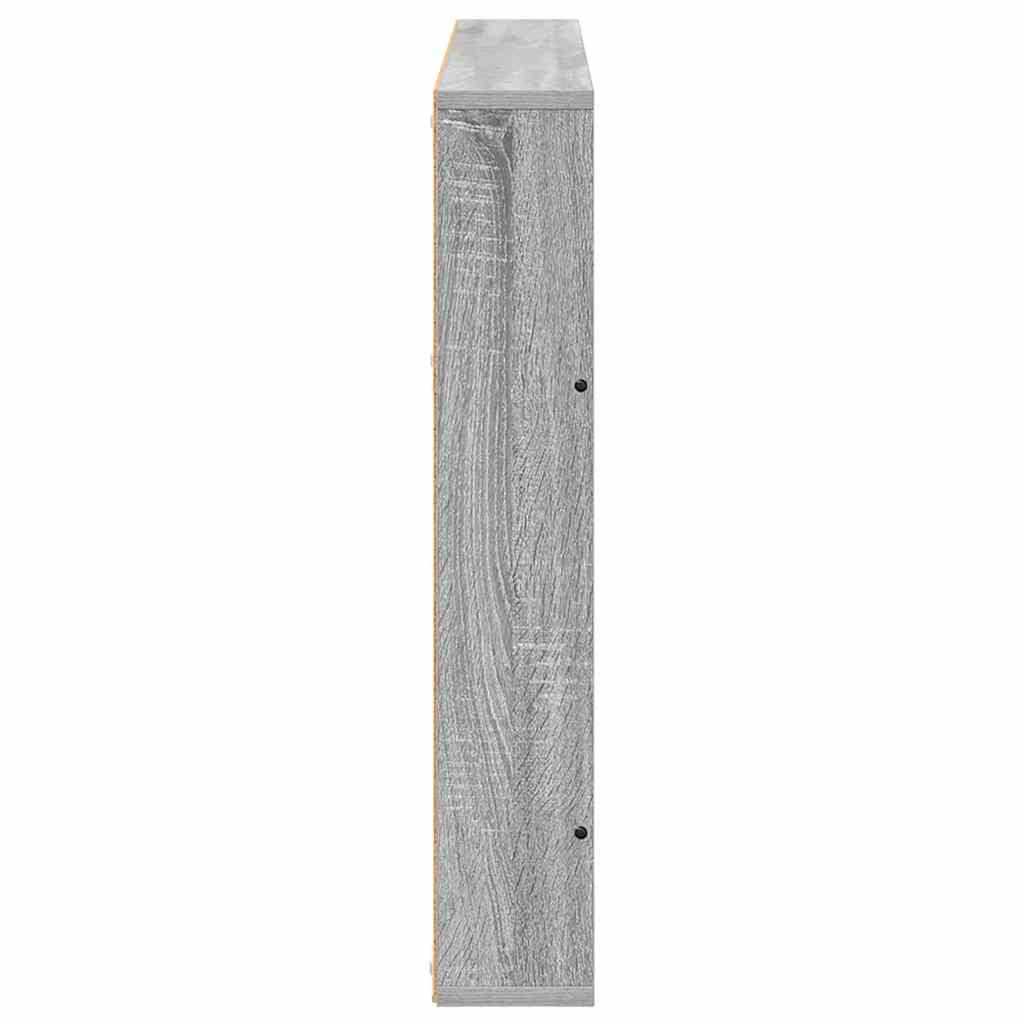 Polica za časopise s policom 2 pcs Siva Sonoma 100 x 12 x 70 cm