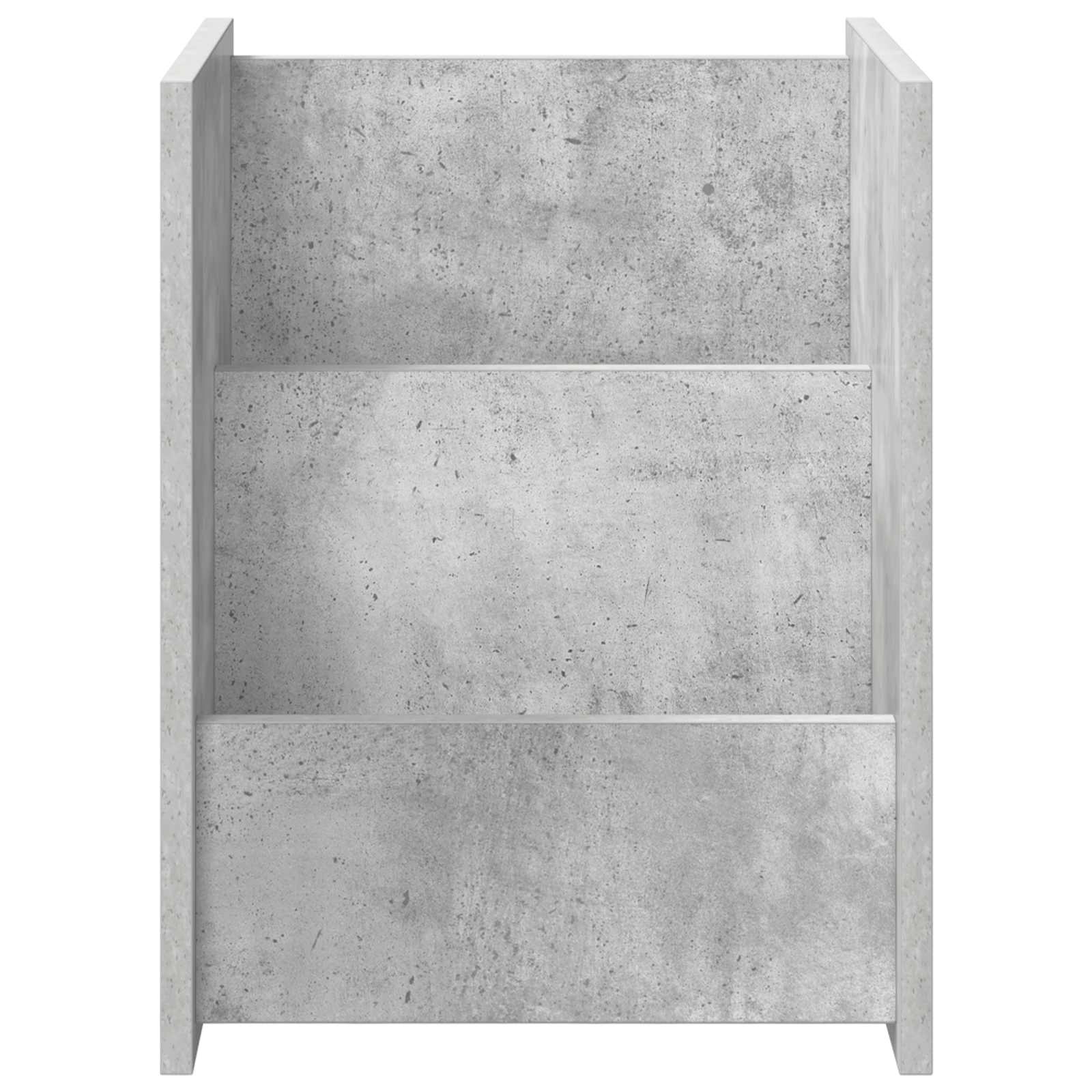 Polica za časopise s policom Betonska siva 35 x 35 x 45 cm