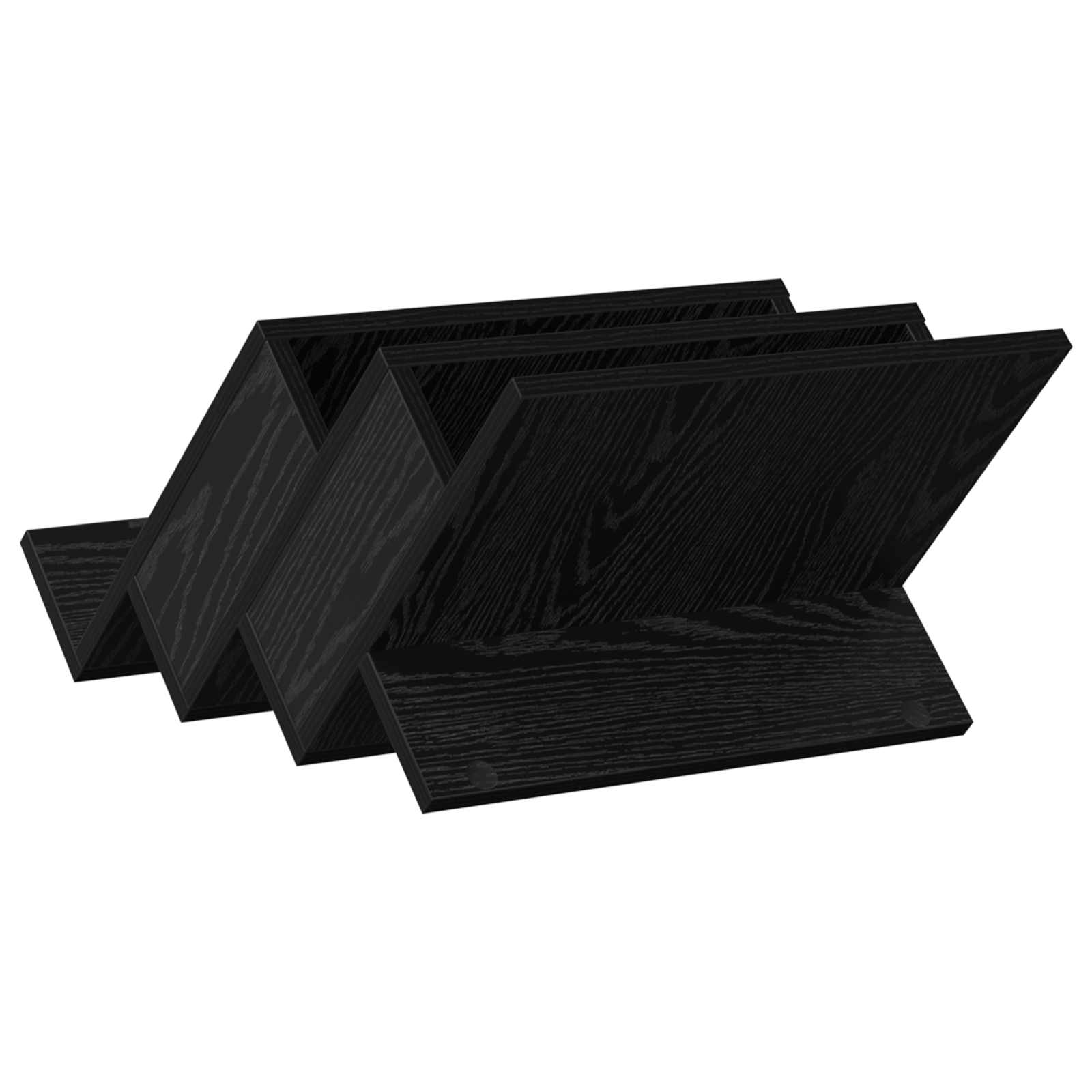Polica za časopise s policom Crni hrast 53 x 40 x 28,5 cm