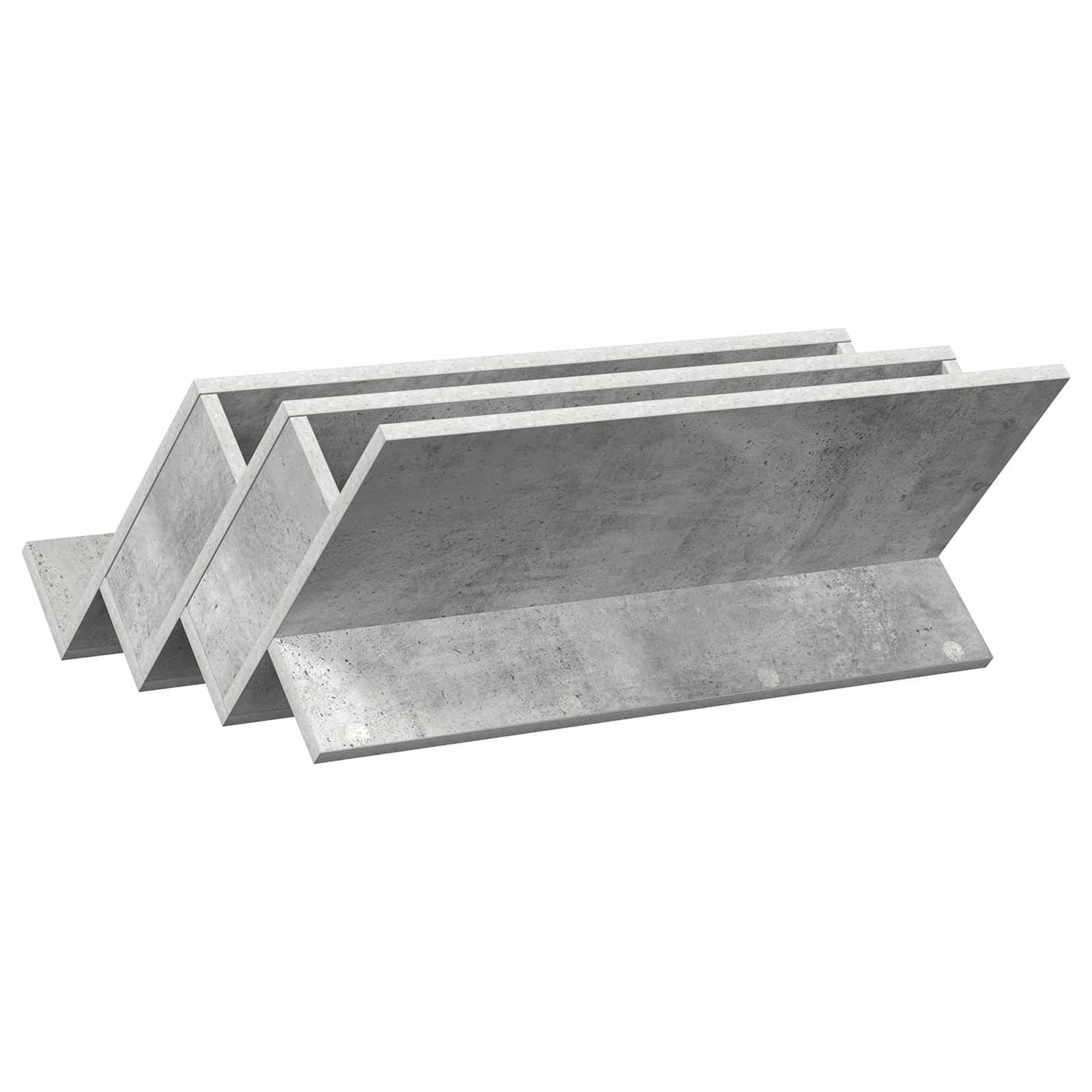 Polica za časopise s policom Betonska siva 65 x 53 x 28,5 cm
