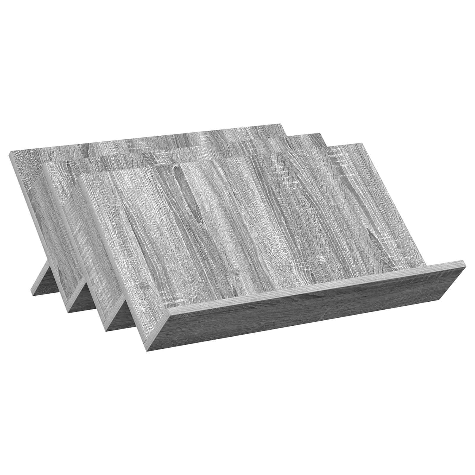 Polica za časopise s policom Siva Sonoma 65 x 53 x 28,5 cm