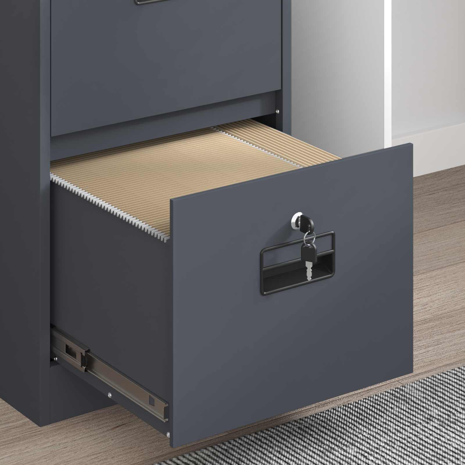 Kabinet za datoteke s ladicama 2 pcs Antracit 44 x 50 x 139 cm