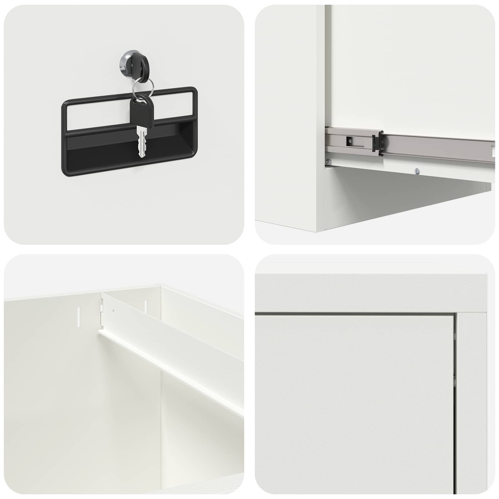Kabinet za datoteke s ladicama 2 pcs Bijelo 44 x 50 x 139 cm