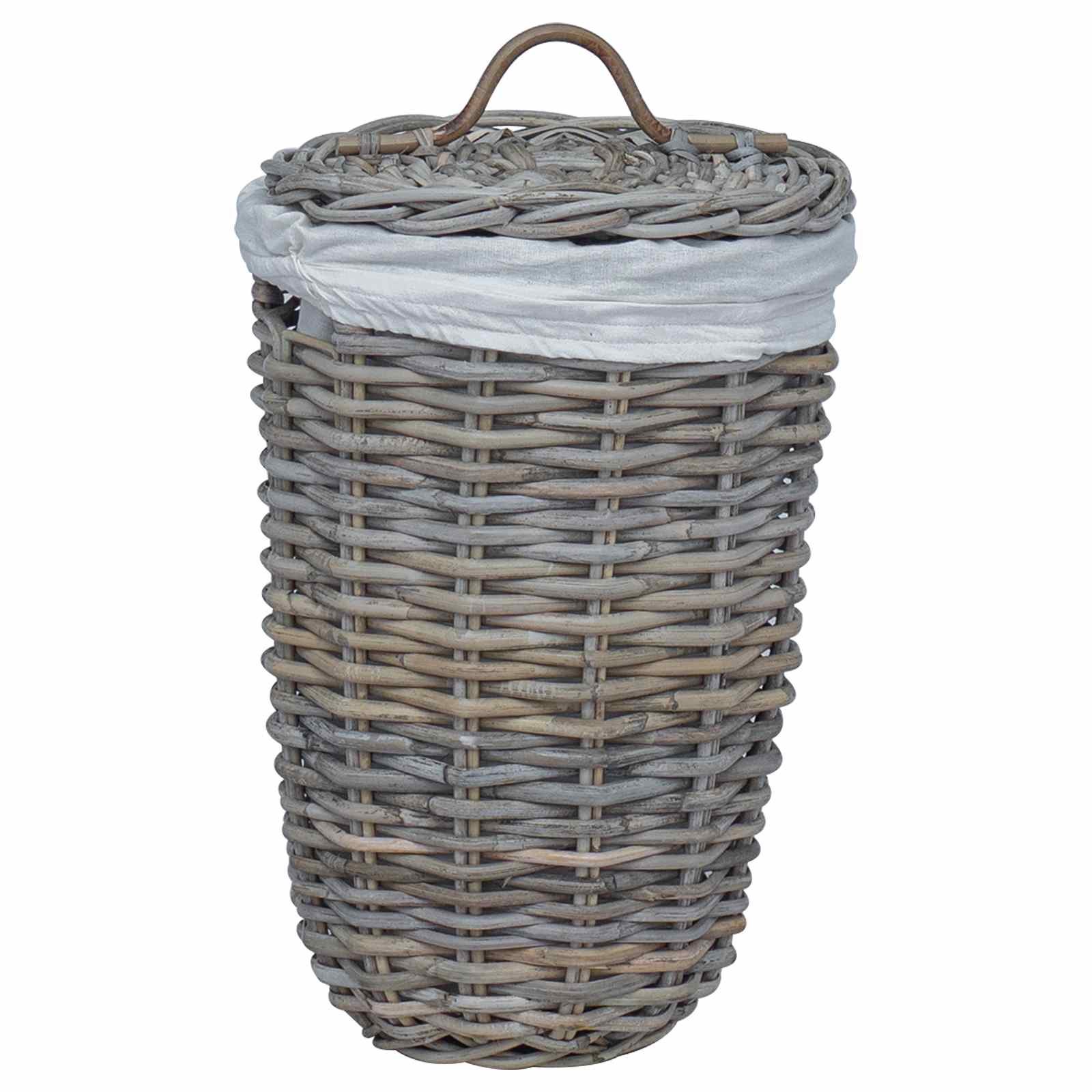 Kanta za rublje s poklopcem 2 pcs Kubu siva Kubu Ratan