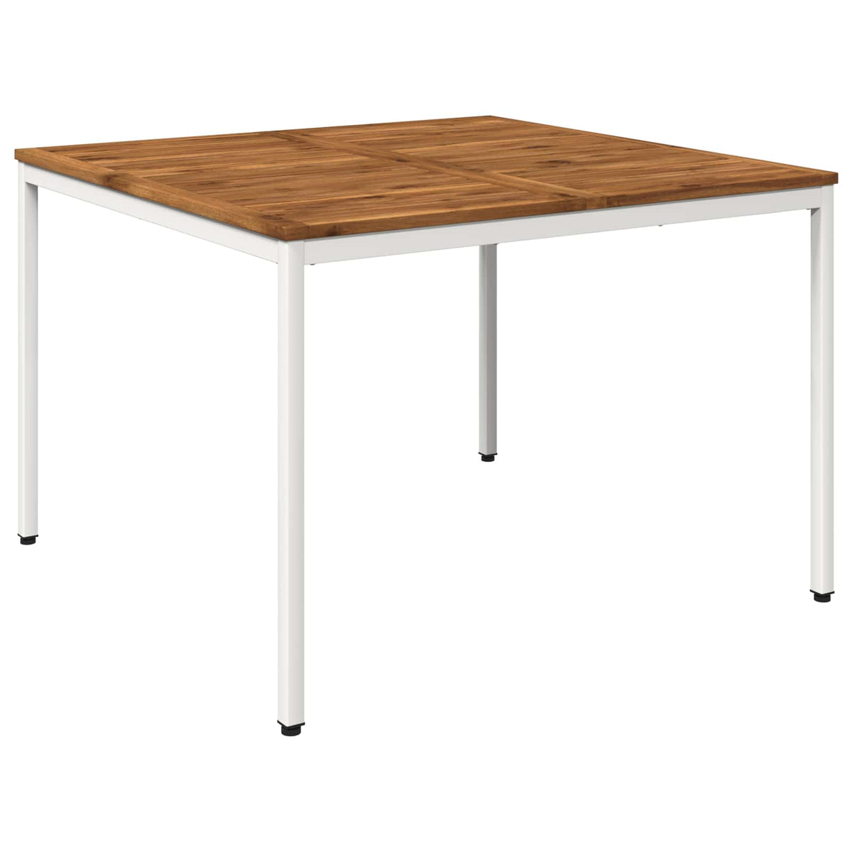 Stol za večeru u vrtu Prirodna i bijela 110 x 108,5 x 75 cm