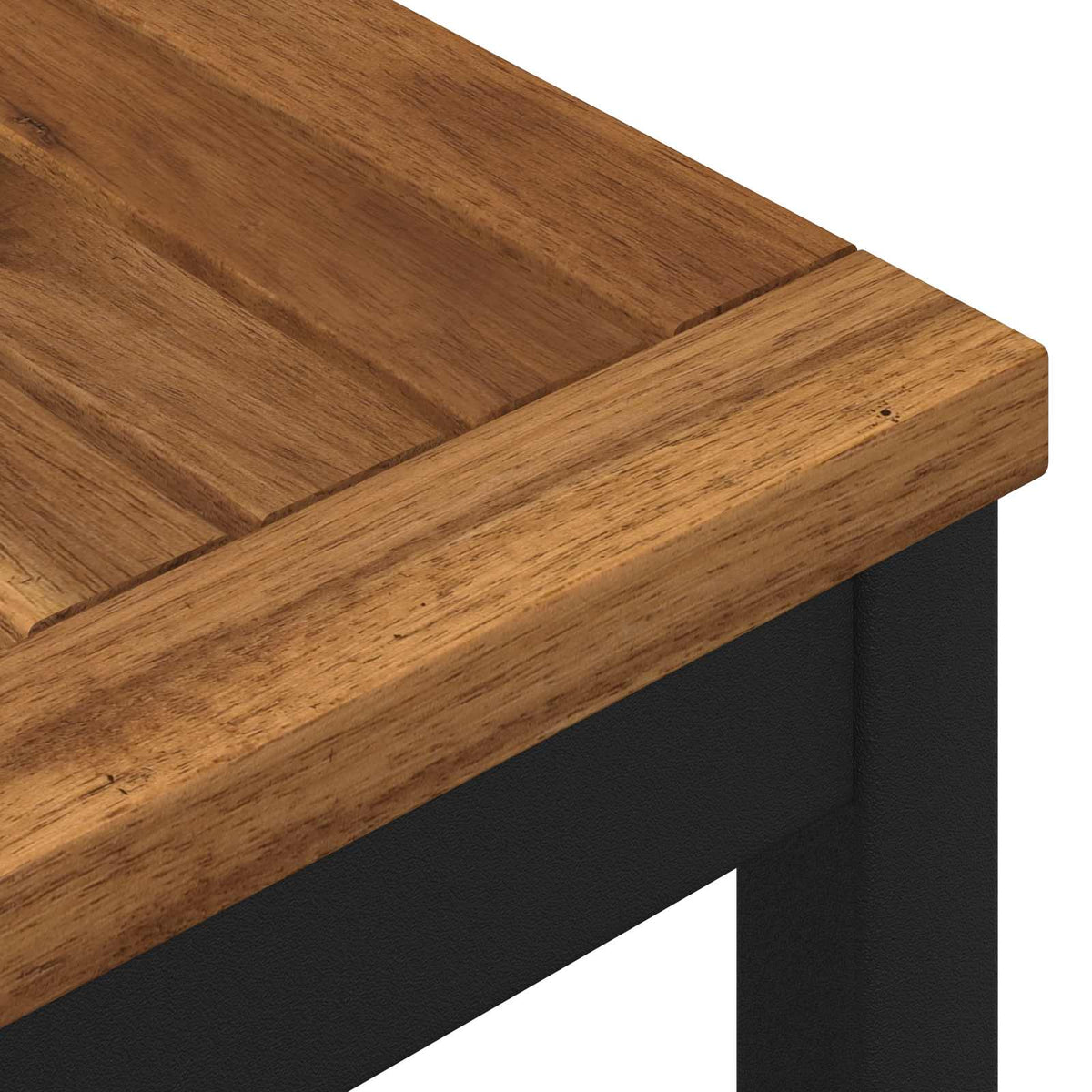 Stol za večeru u vrtu Prirodna i crna 180 x 88,5 x 75 cm