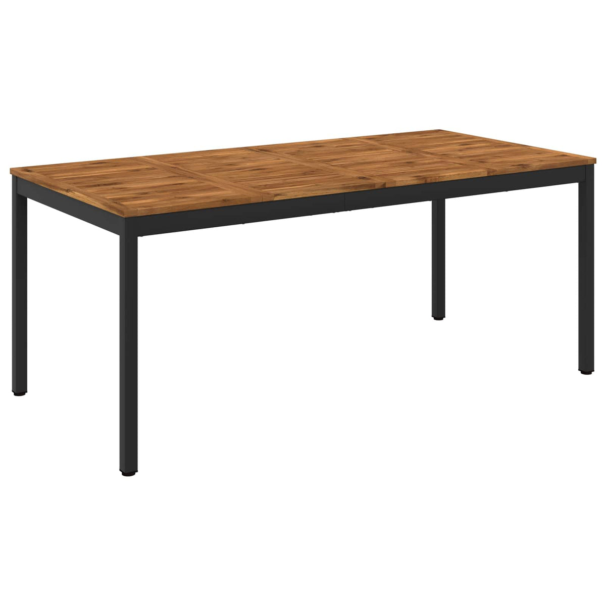 Stol za večeru u vrtu Prirodna i crna 180 x 88,5 x 75 cm