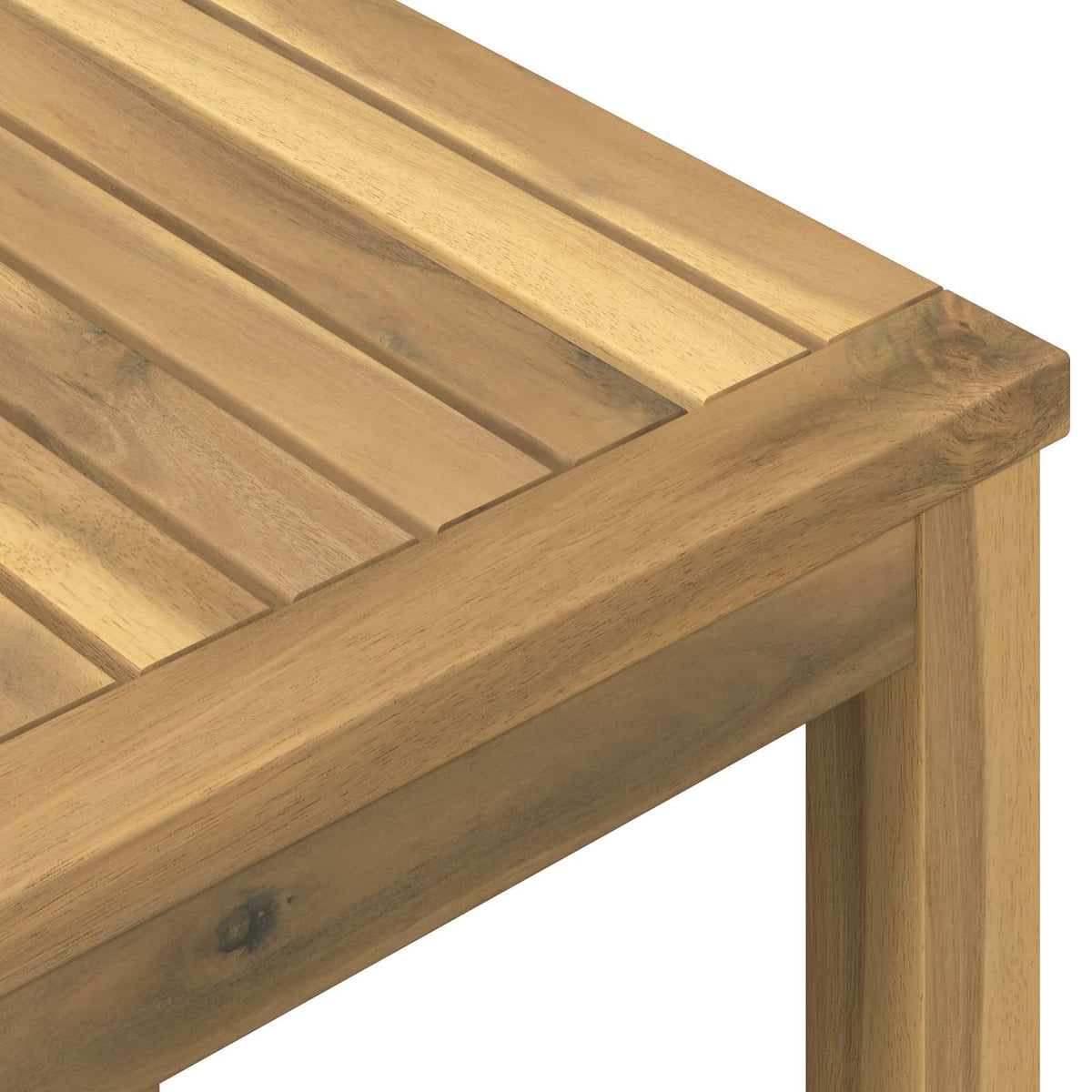Stolić za kavu Bijela 60,5 x 30 x 36 cm Čvrsto drvo akacije