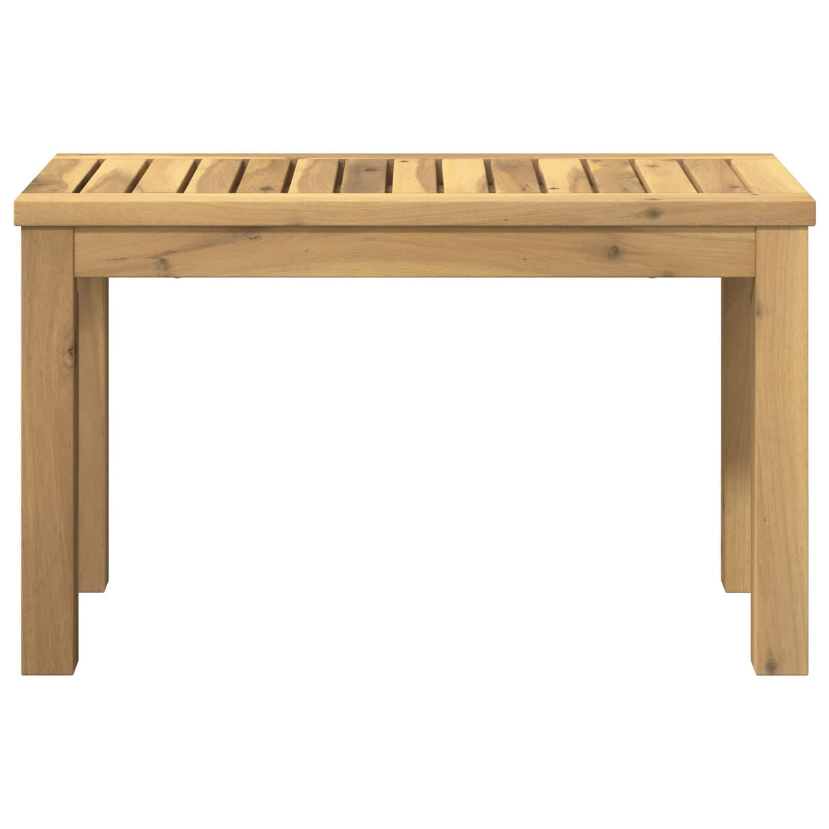 Stolić za kavu Bijela 60,5 x 30 x 36 cm Čvrsto drvo akacije