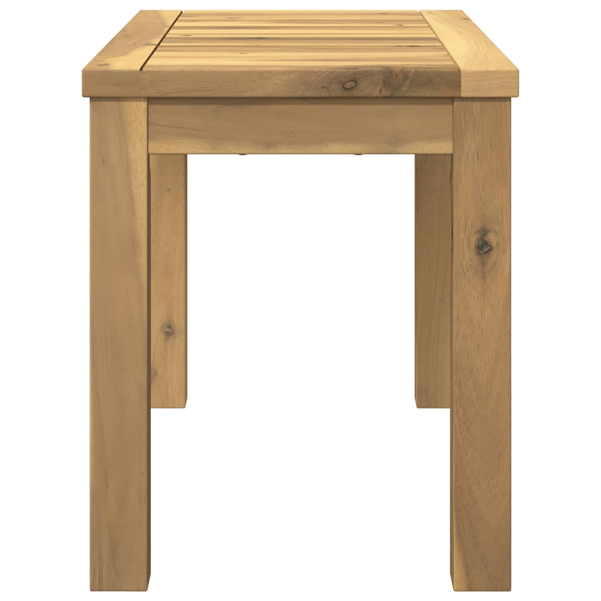 Stolić za kavu Bijela 60,5 x 30 x 36 cm Čvrsto drvo akacije