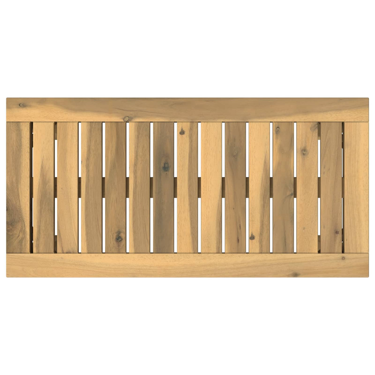 Stolić za kavu Bijela 60,5 x 30 x 36 cm Čvrsto drvo akacije