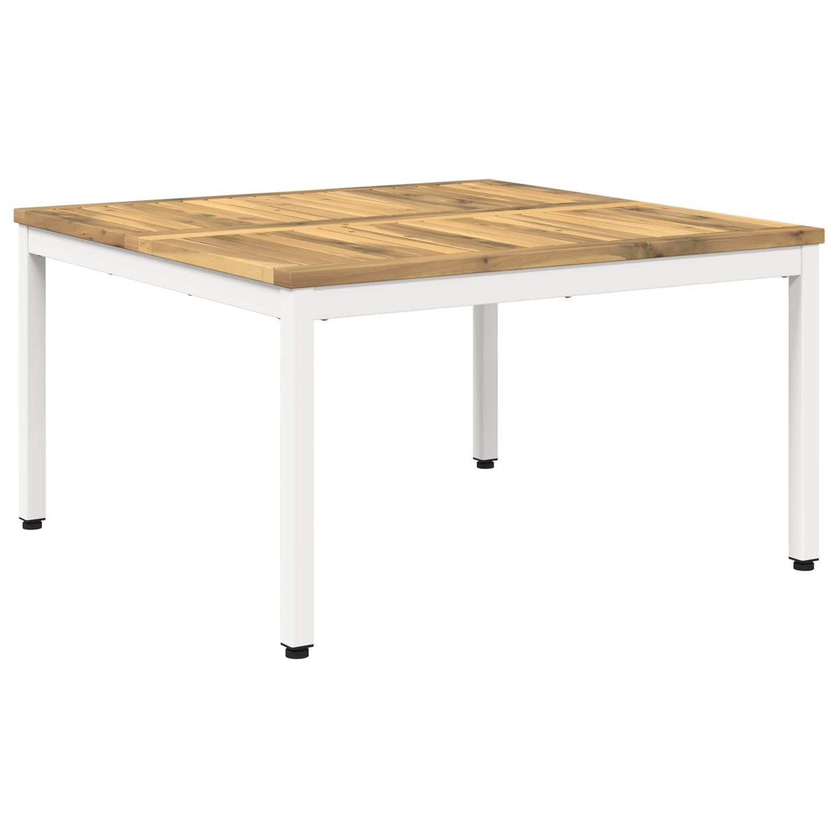 Stolić za kavu Bijela 80 x 80,5 x 45 cm Čvrsto drvo akacije