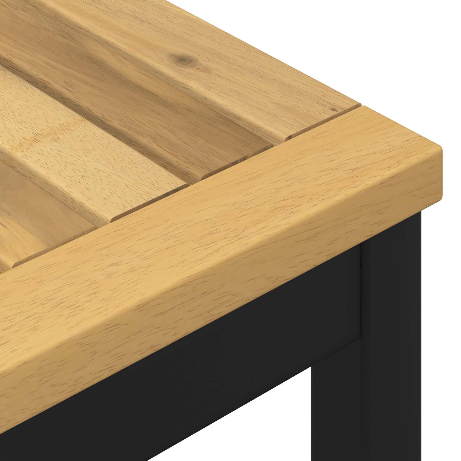 Vrtna klupa 80,5 x 35 x 45 cm Čvrsto drvo akacije Bijela i crna