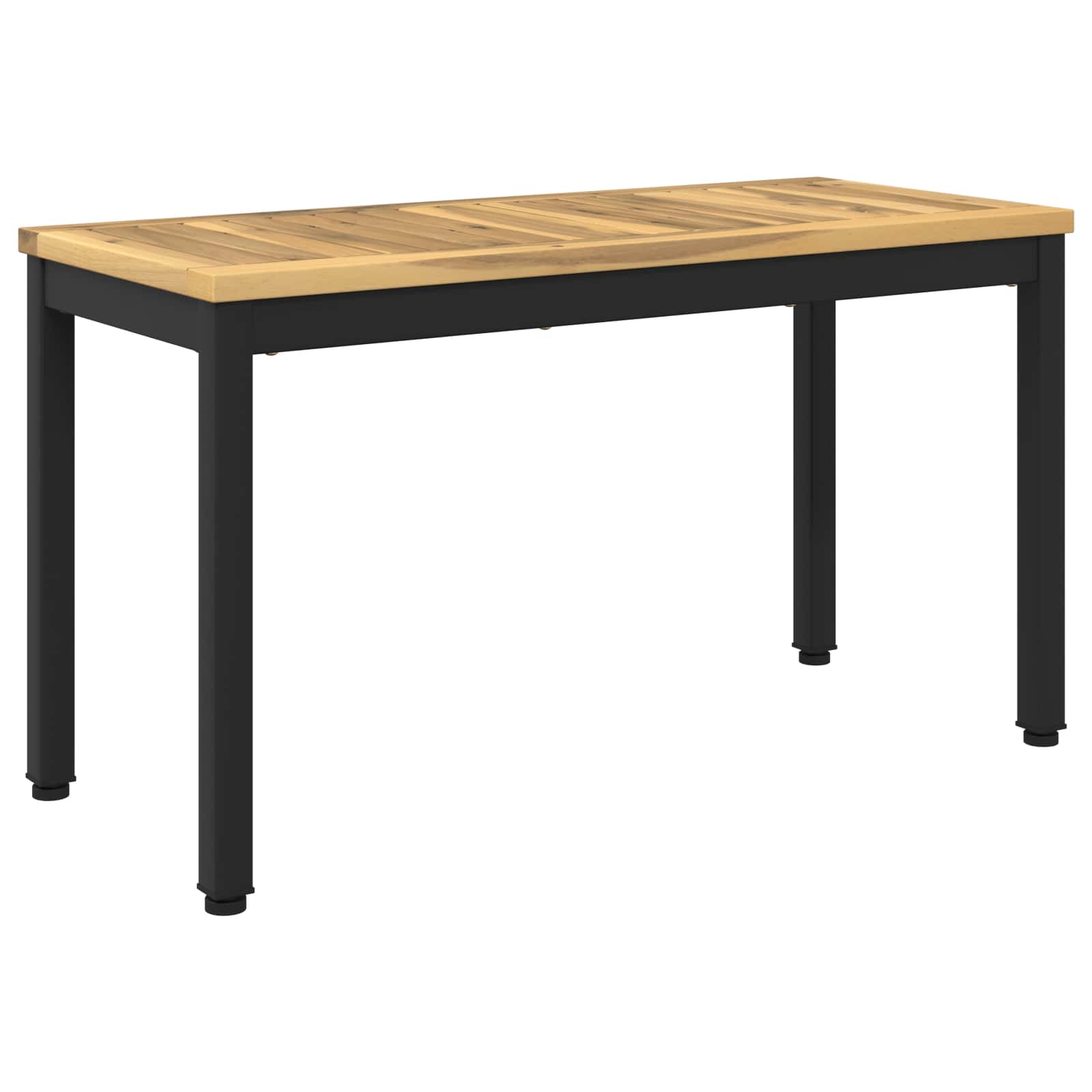 Vrtna klupa 80,5 x 35 x 45 cm Čvrsto drvo akacije Bijela i crna