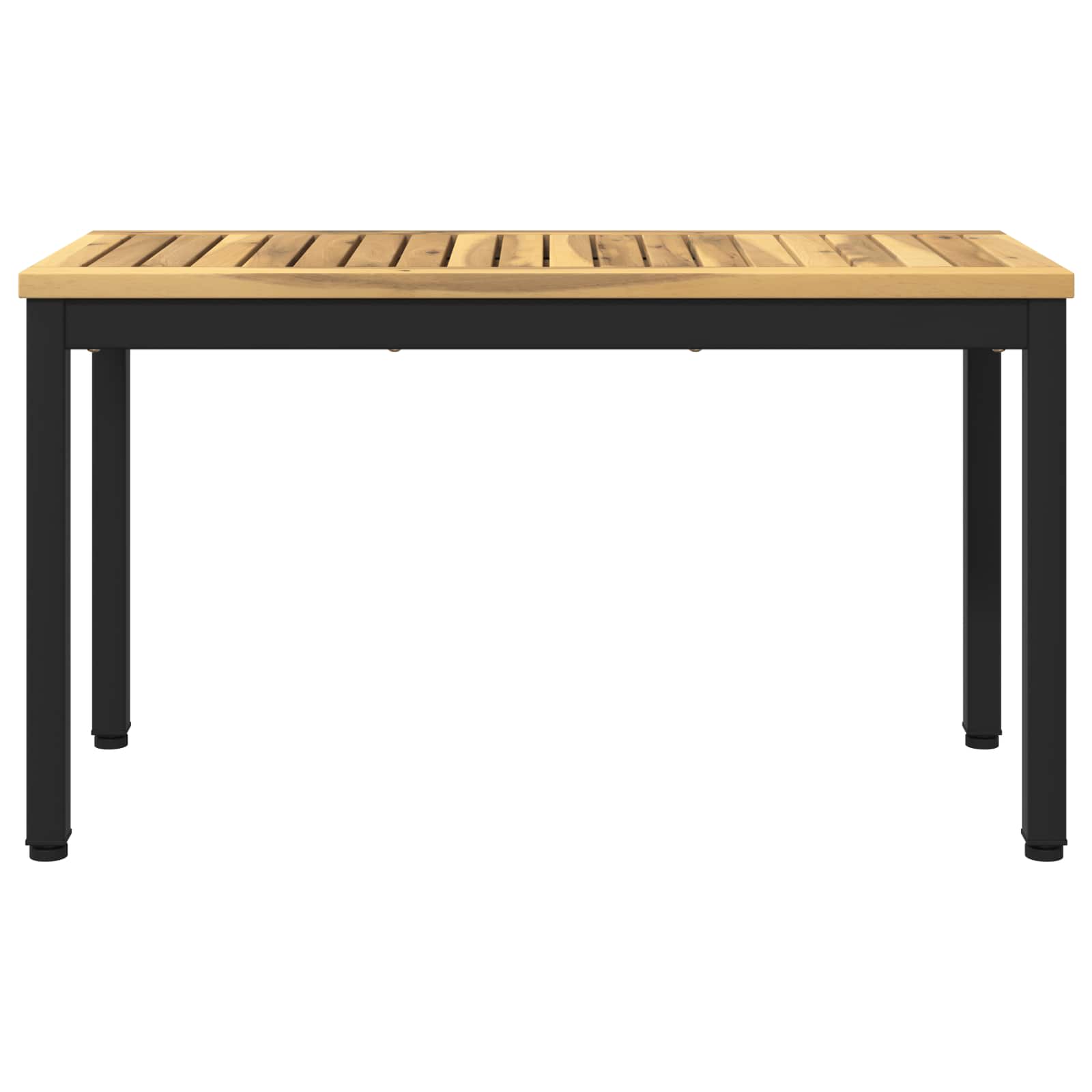 Vrtna klupa 80,5 x 35 x 45 cm Čvrsto drvo akacije Bijela i crna
