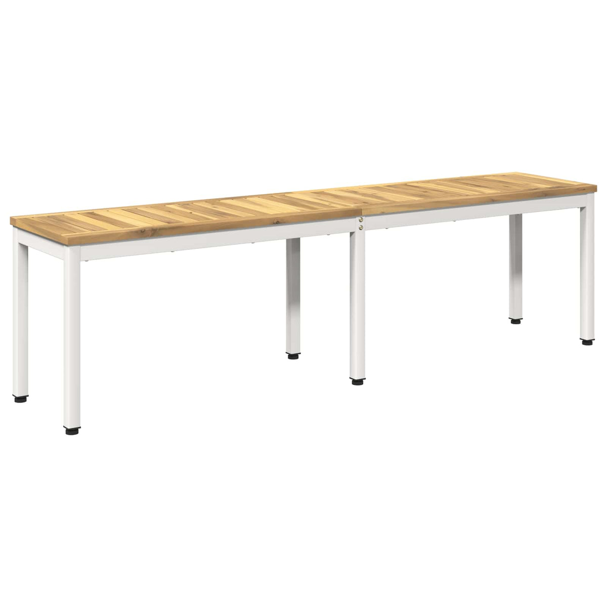 Vrtna klupa 161 x 35 x 45 cm Čvrsto drvo akacije Bijela