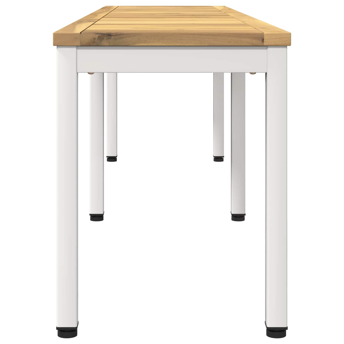 Vrtna klupa 161 x 35 x 45 cm Čvrsto drvo akacije Bijela