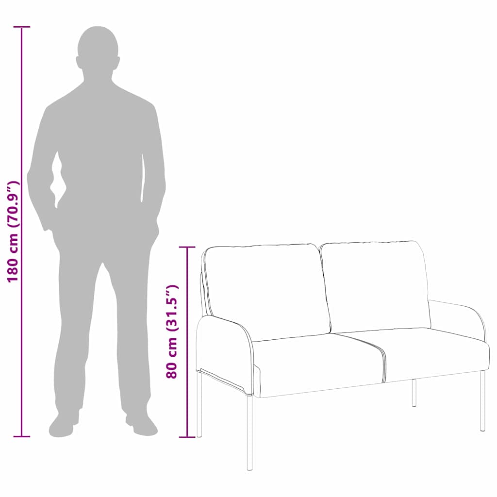 Sofe s jastukom 110cm Crna Šperploča