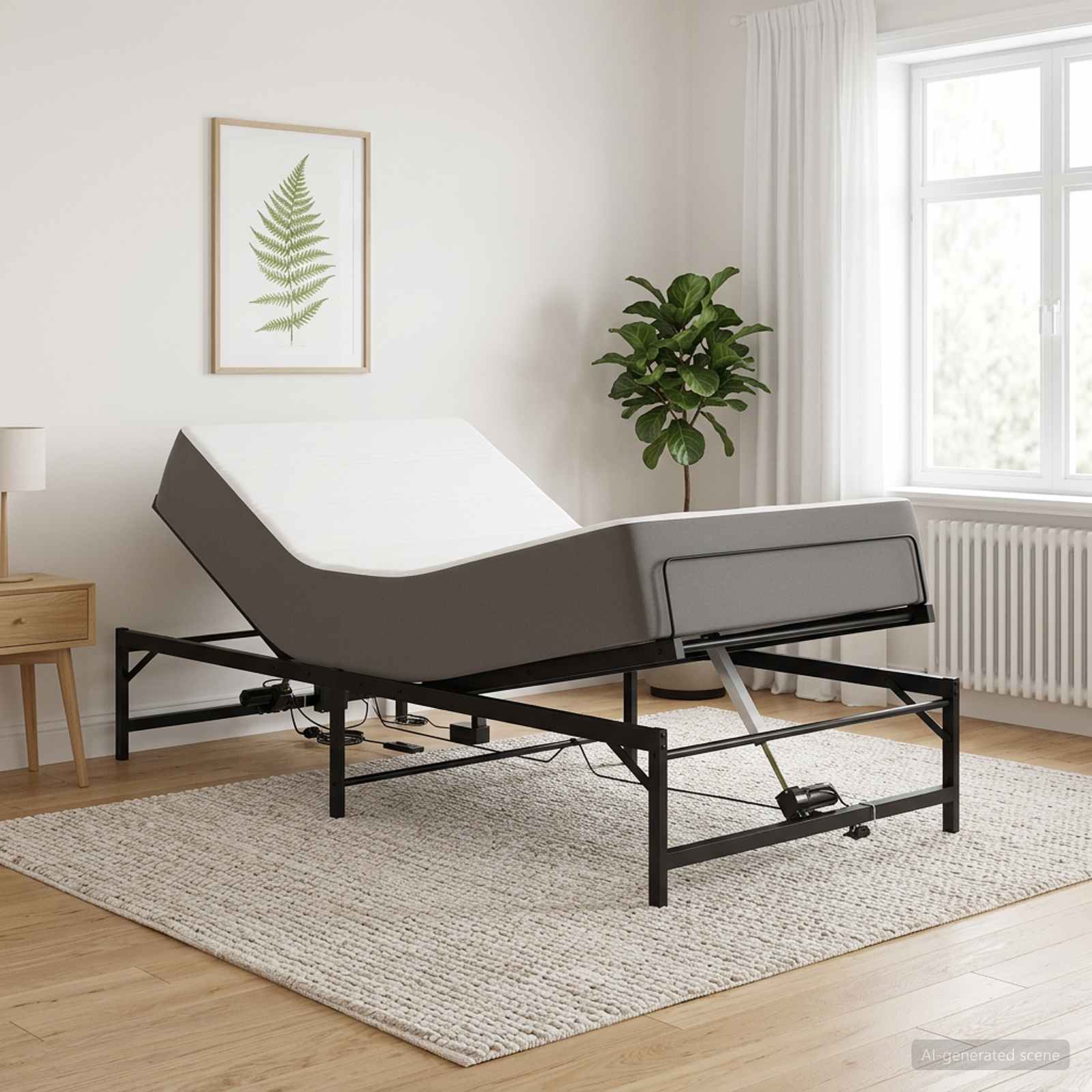 Električni podesivi okvir kreveta Crna 80 x 200 cm Čelik