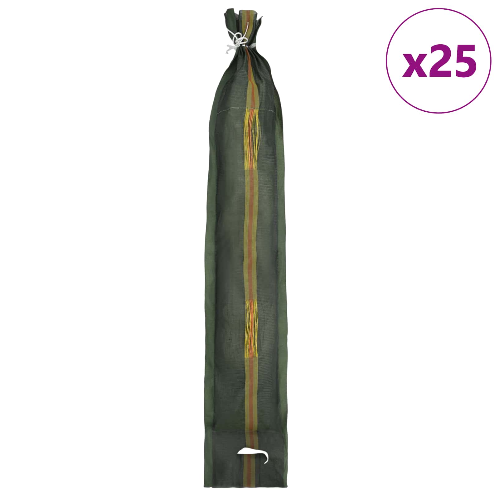 Vreće s pijeskom 25 pcs Zelena 120 x 27 cm HDPE